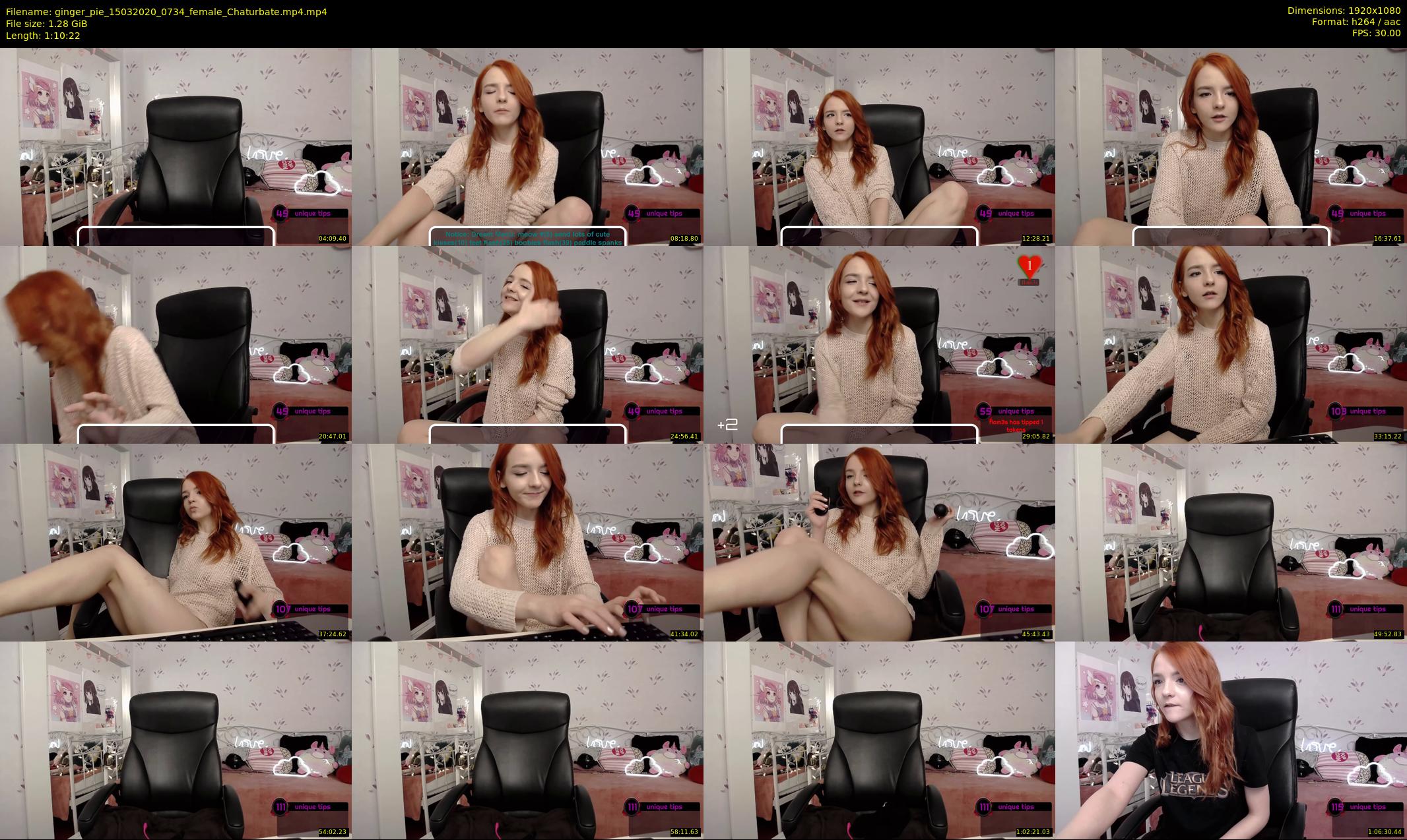 ginger_pie — 71 minute Chaturbate female cam show recording, 1080p, Mar 15, 2020