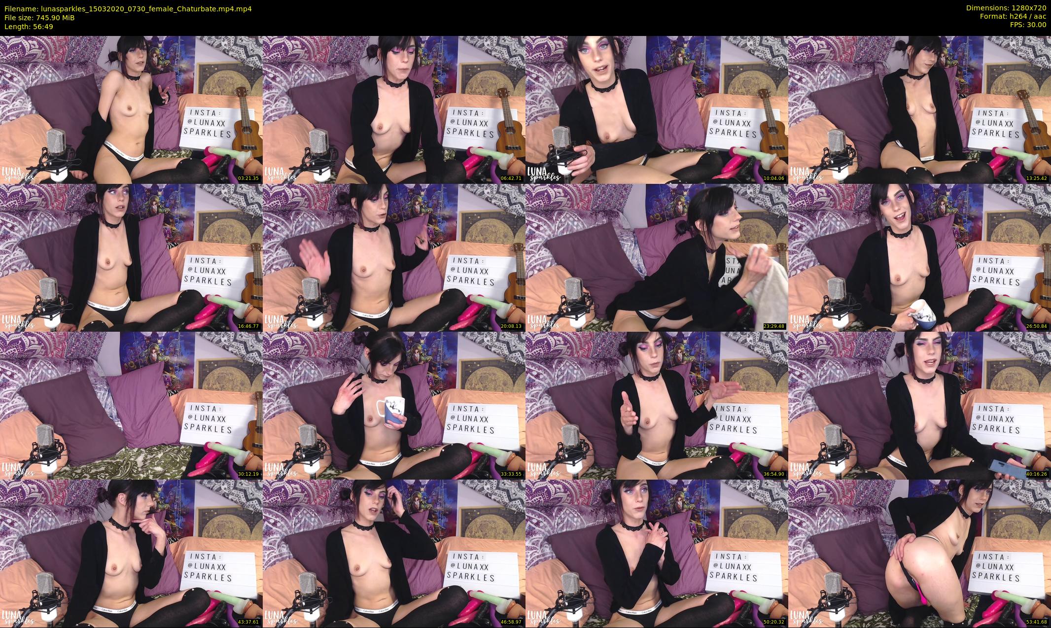 lunasparkles — 57 minute Chaturbate female cam show recording, 720p, Mar 15, 2020