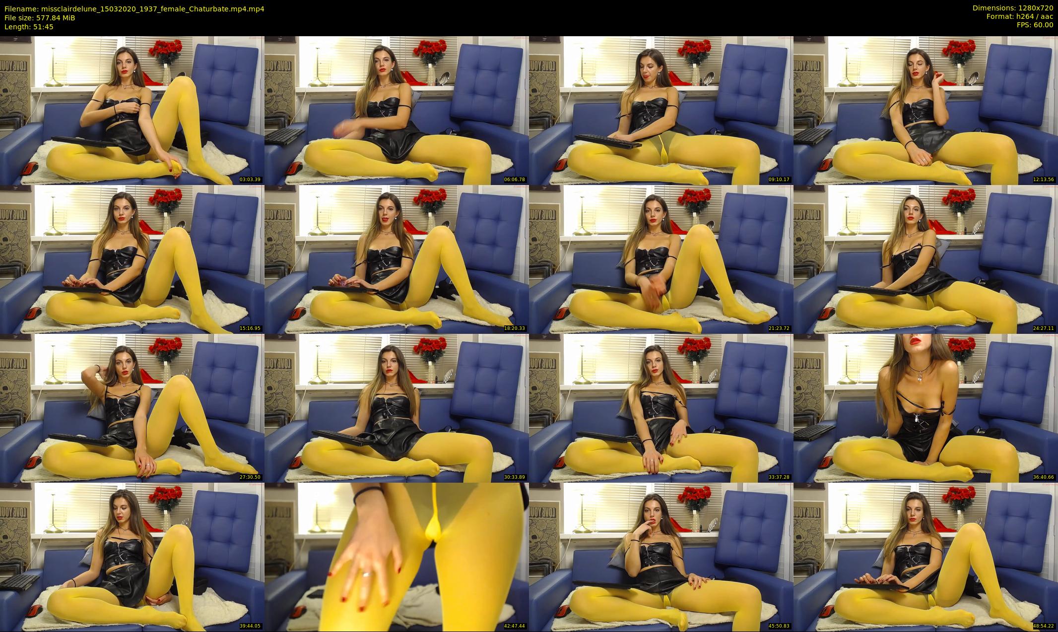 missclairdelune — 52 minute Chaturbate female cam show recording, 720p, Mar 15, 2020