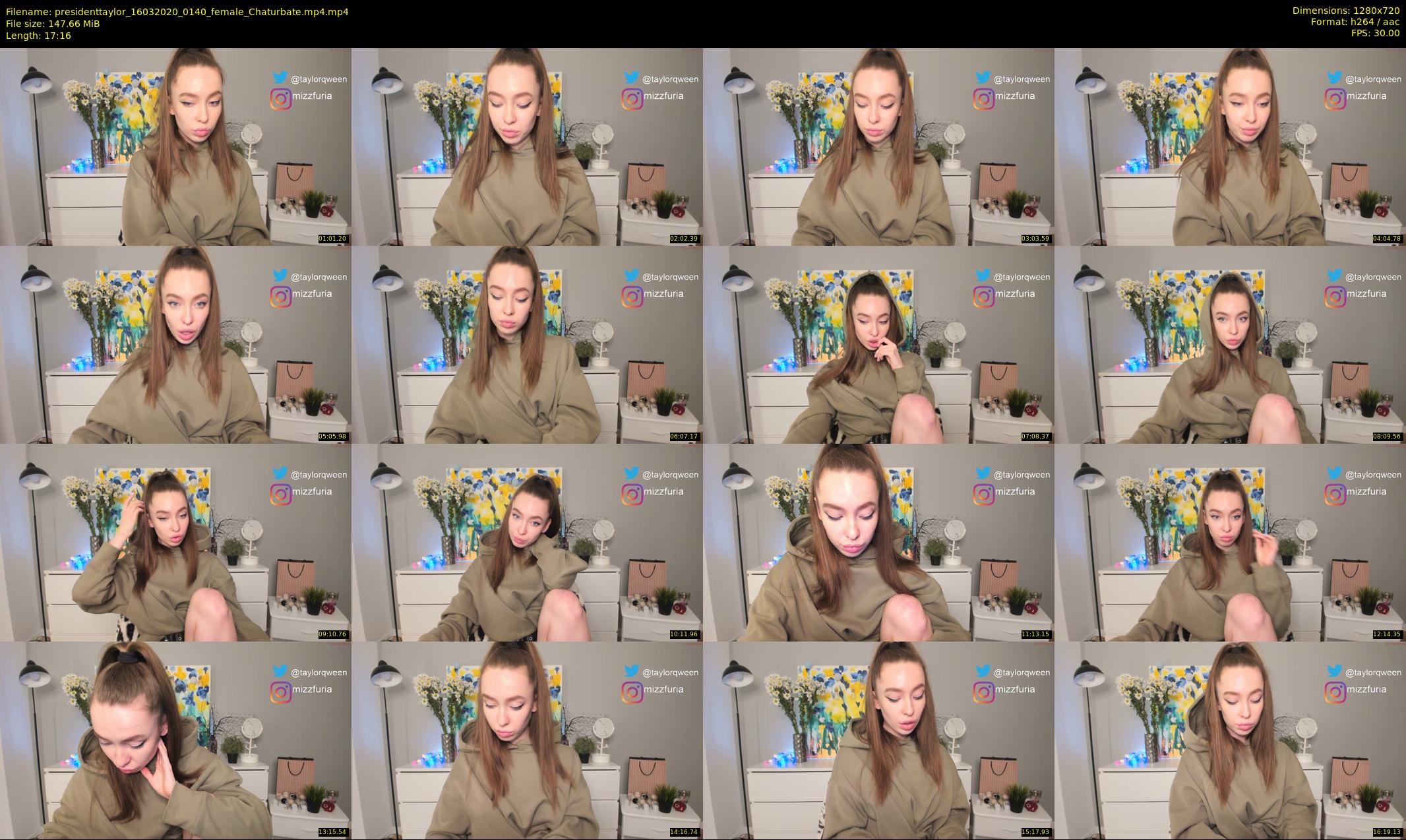 presidenttaylor — 18 minute Chaturbate female cam show recording, 720p, Mar 16, 2020