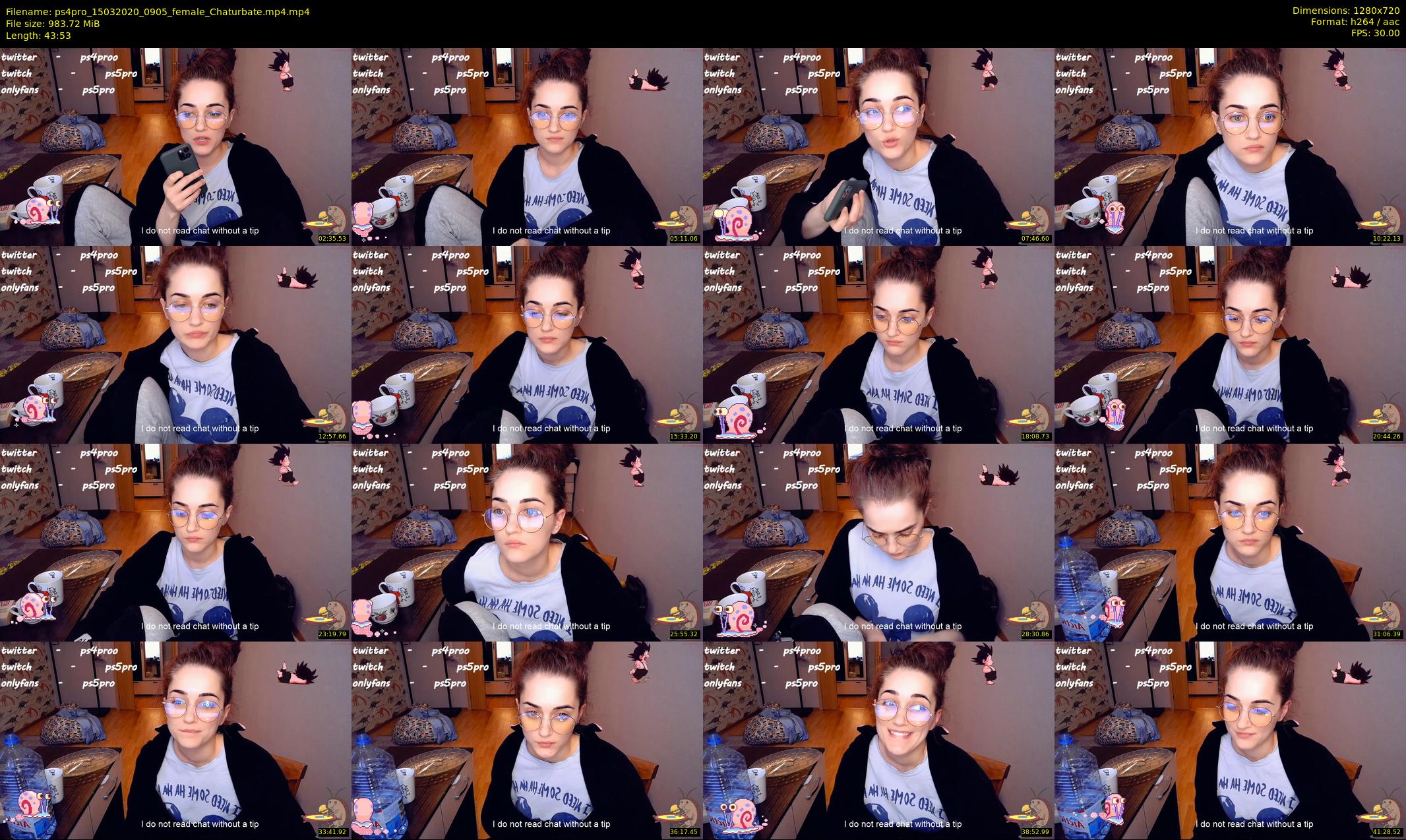 ps4pro — 44 minute Chaturbate female cam show recording, 720p, Mar 15, 2020