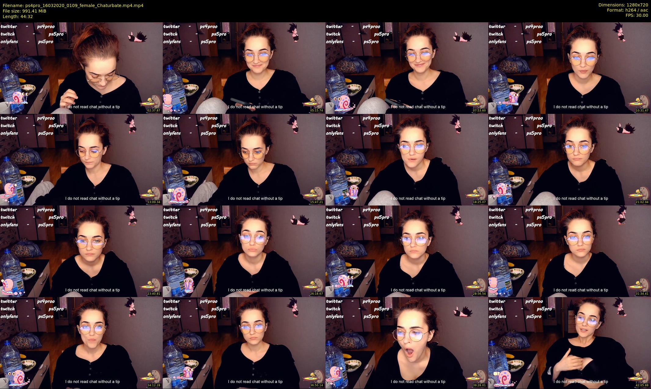 ps4pro — 45 minute Chaturbate female cam show recording, 720p, Mar 16, 2020