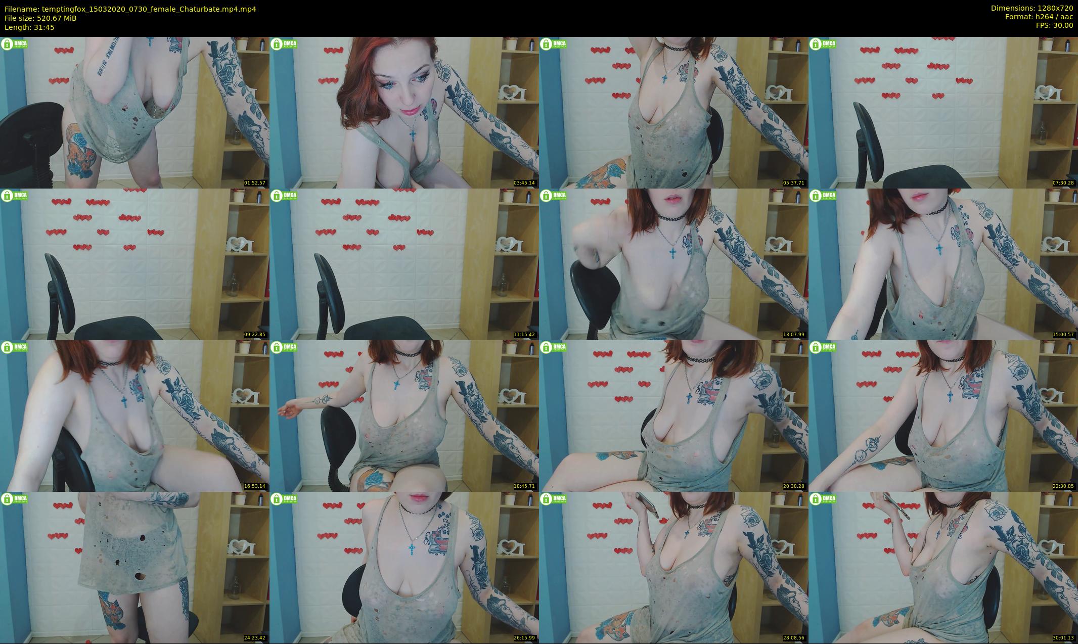 temptingfox — 32 minute Chaturbate female cam show recording, 720p, Mar 15, 2020