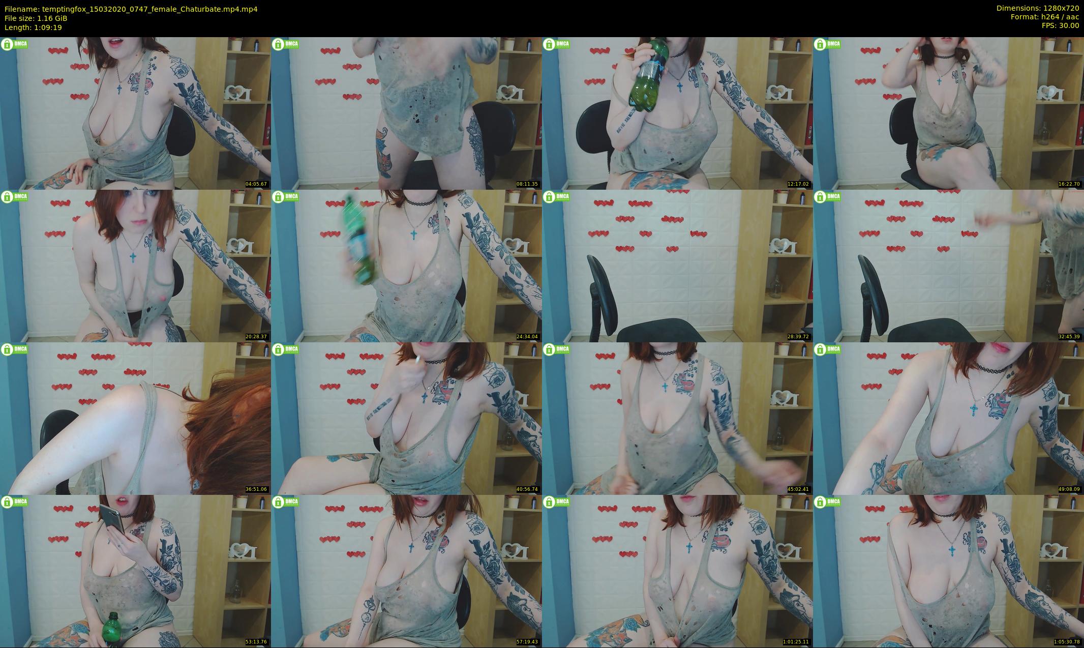 temptingfox — 70 minute Chaturbate female cam show recording, 720p, Mar 15, 2020