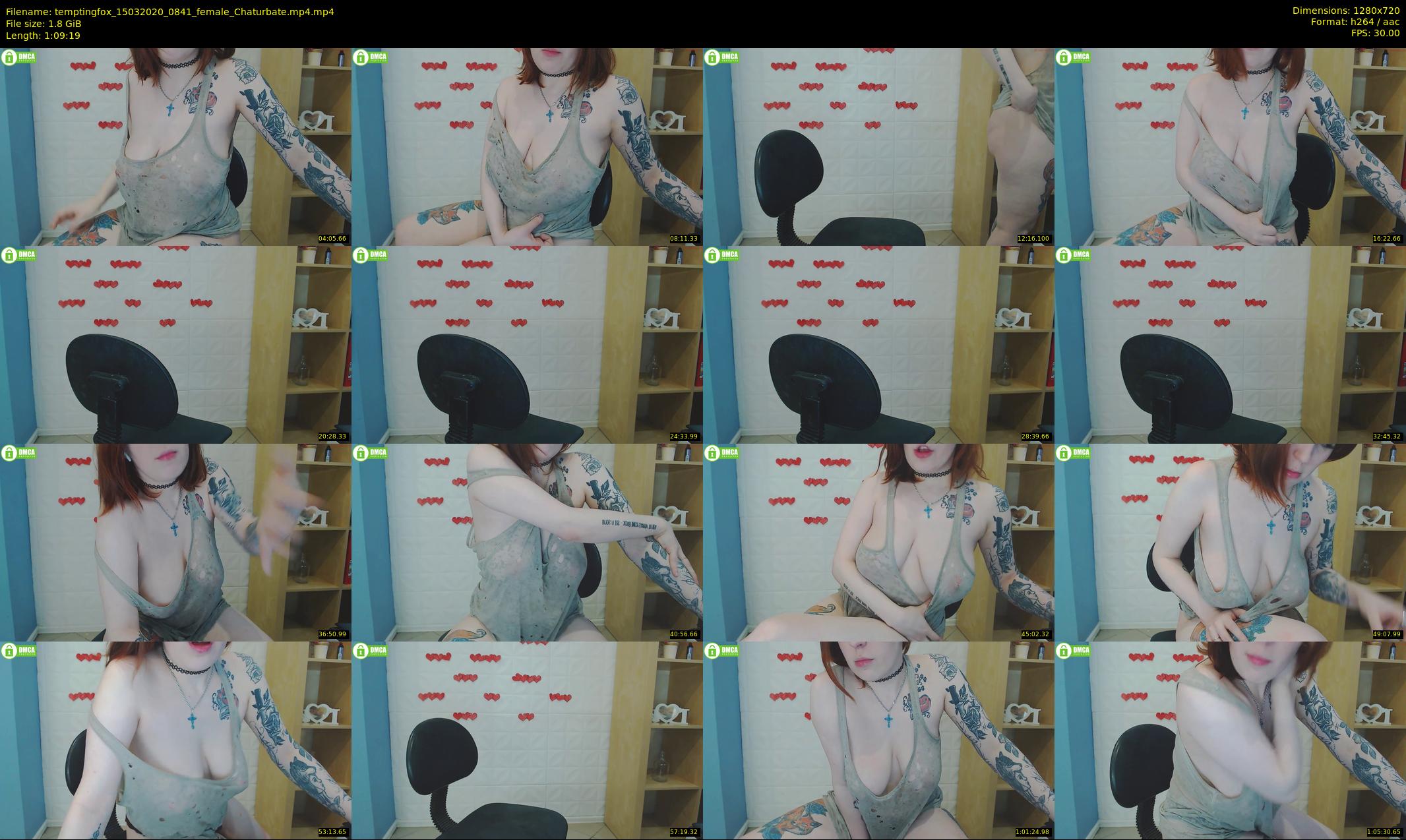 temptingfox — 70 minute Chaturbate female cam show recording, 720p, Mar 15, 2020
