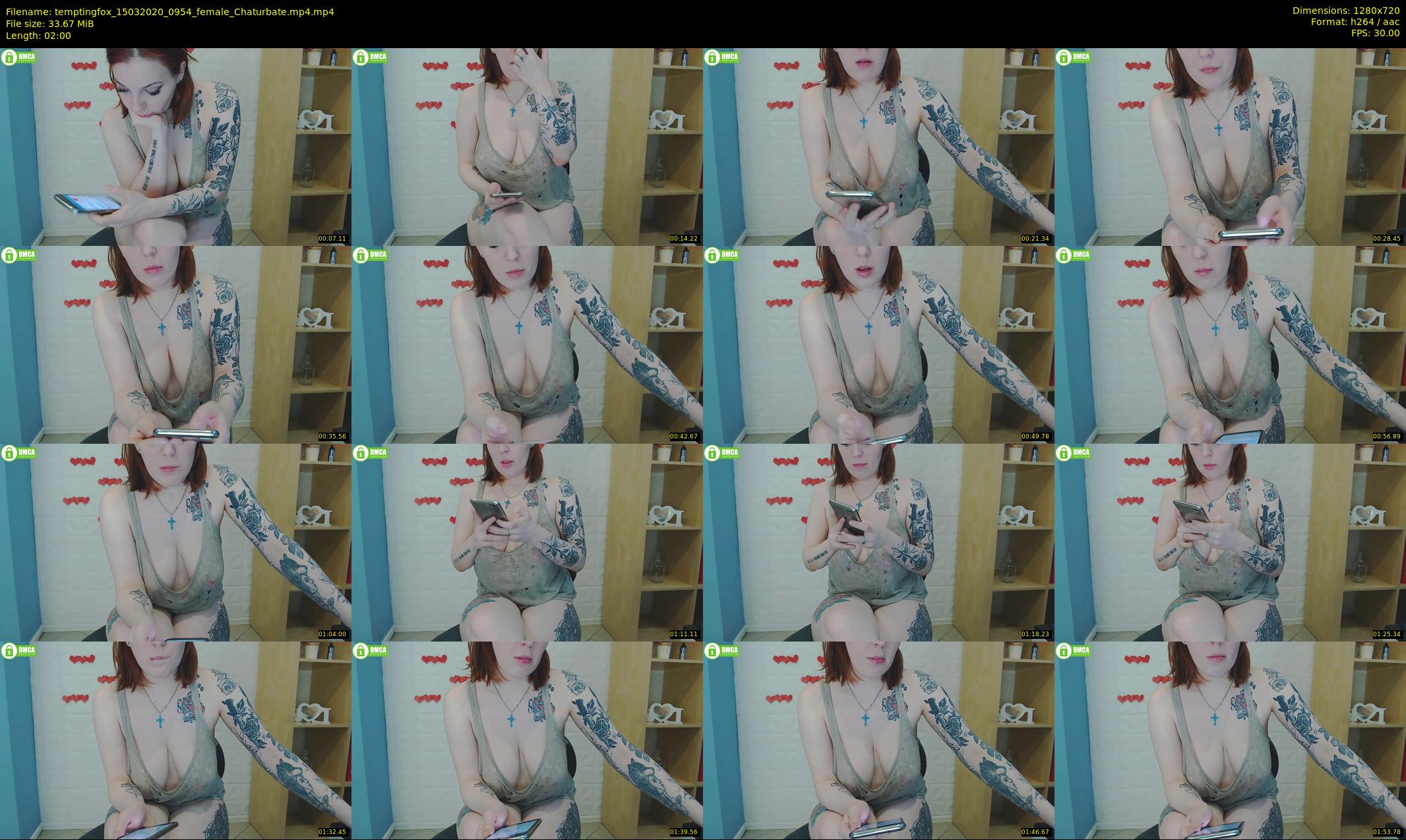 temptingfox — 2 minute Chaturbate female cam show recording, 720p, Mar 15, 2020
