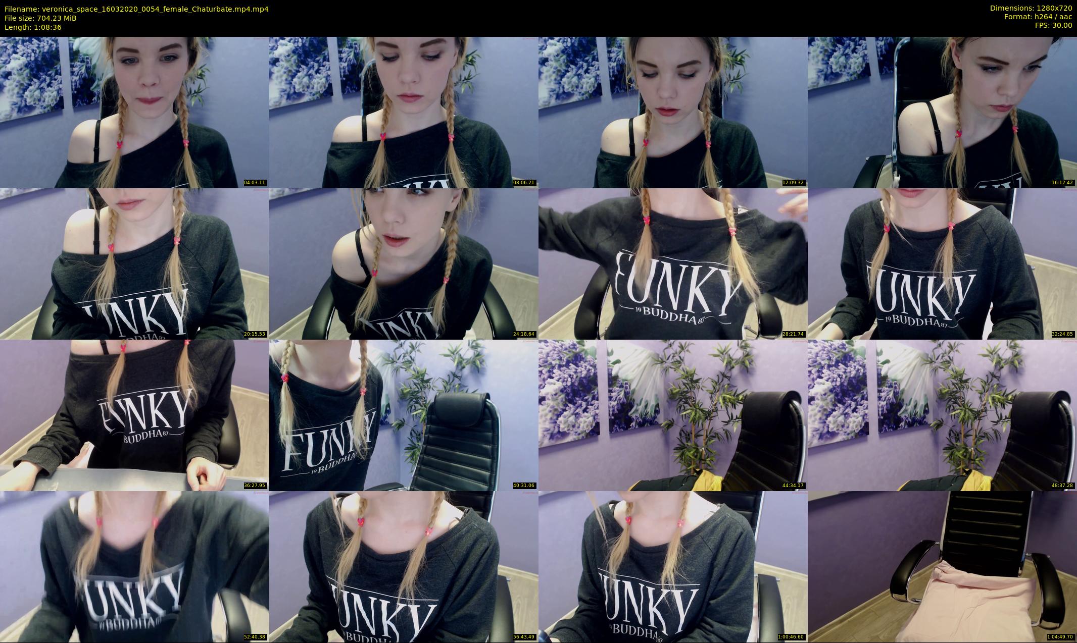 veronica_space — 69 minute Chaturbate female cam show recording, 720p, Mar 16, 2020