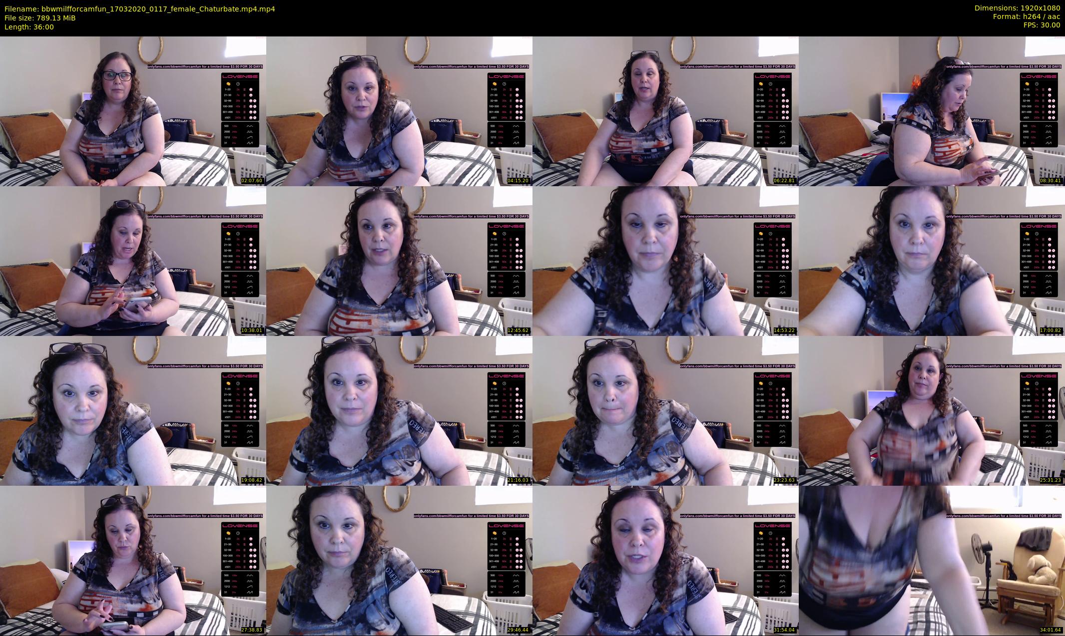 bbwmilfforcamfun — 36 minute Chaturbate female cam show recording, 1080p, Mar 17, 2020