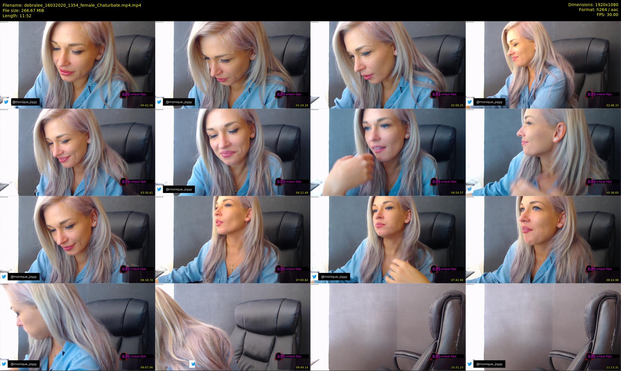 debralee — 12 minute Chaturbate female cam show recording, 1080p, Mar 16, 2020