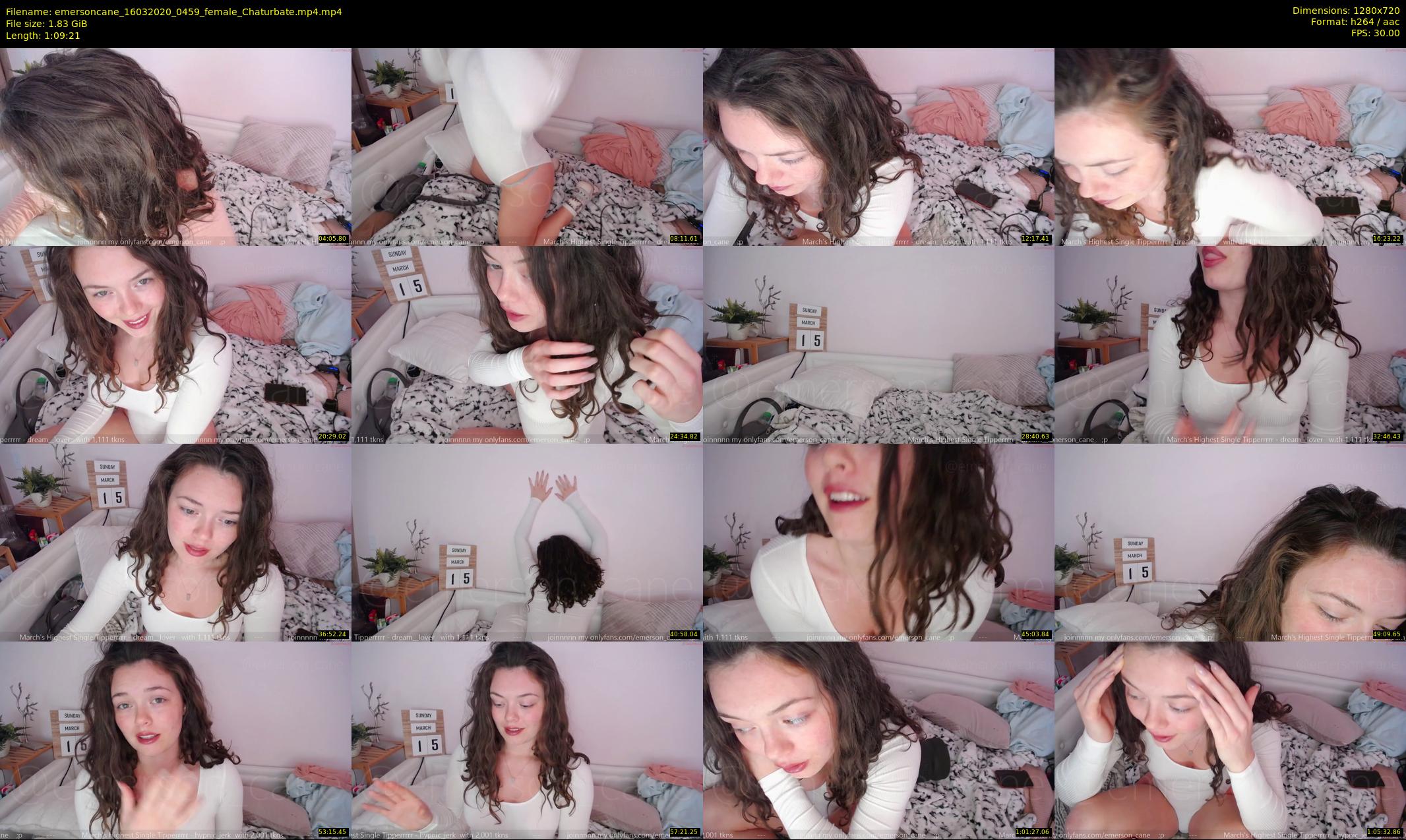 emersoncane — 70 minute Chaturbate female cam show recording, 720p, Mar 16, 2020