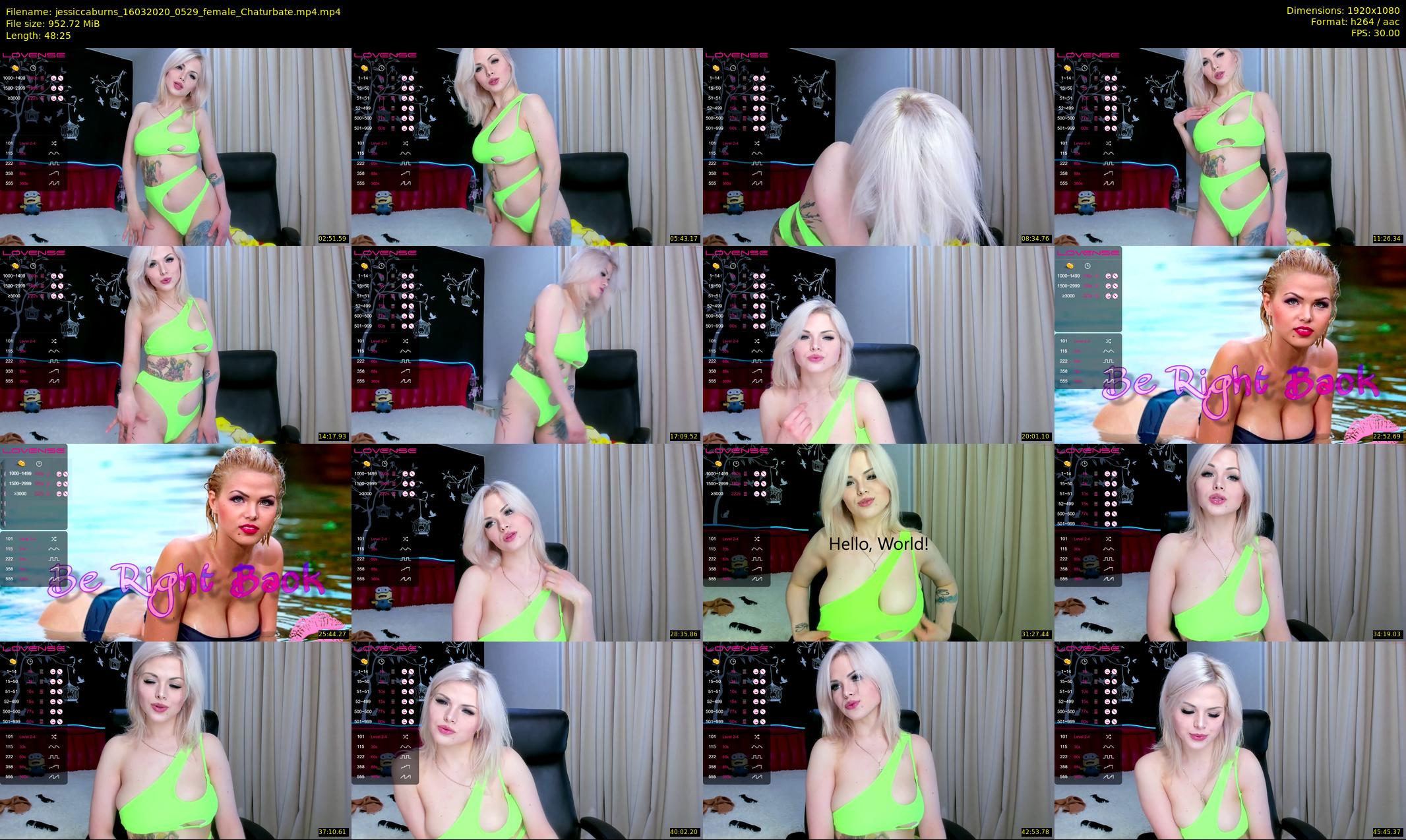 jessiccaburns — 49 minute Chaturbate female cam show recording, 1080p, Mar 16, 2020