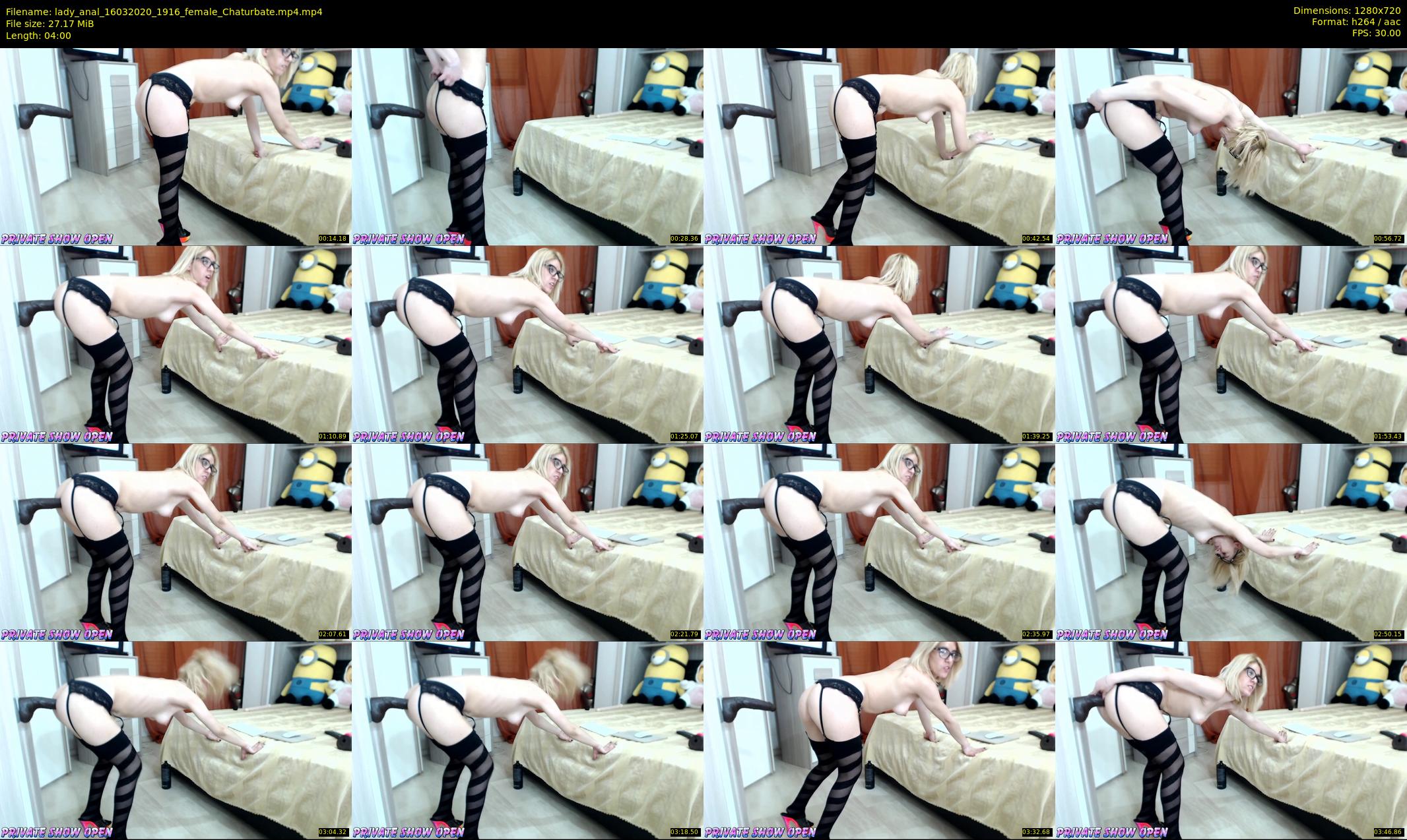 lady_anal — 4 minute Chaturbate female cam show recording, 720p, Mar 16, 2020