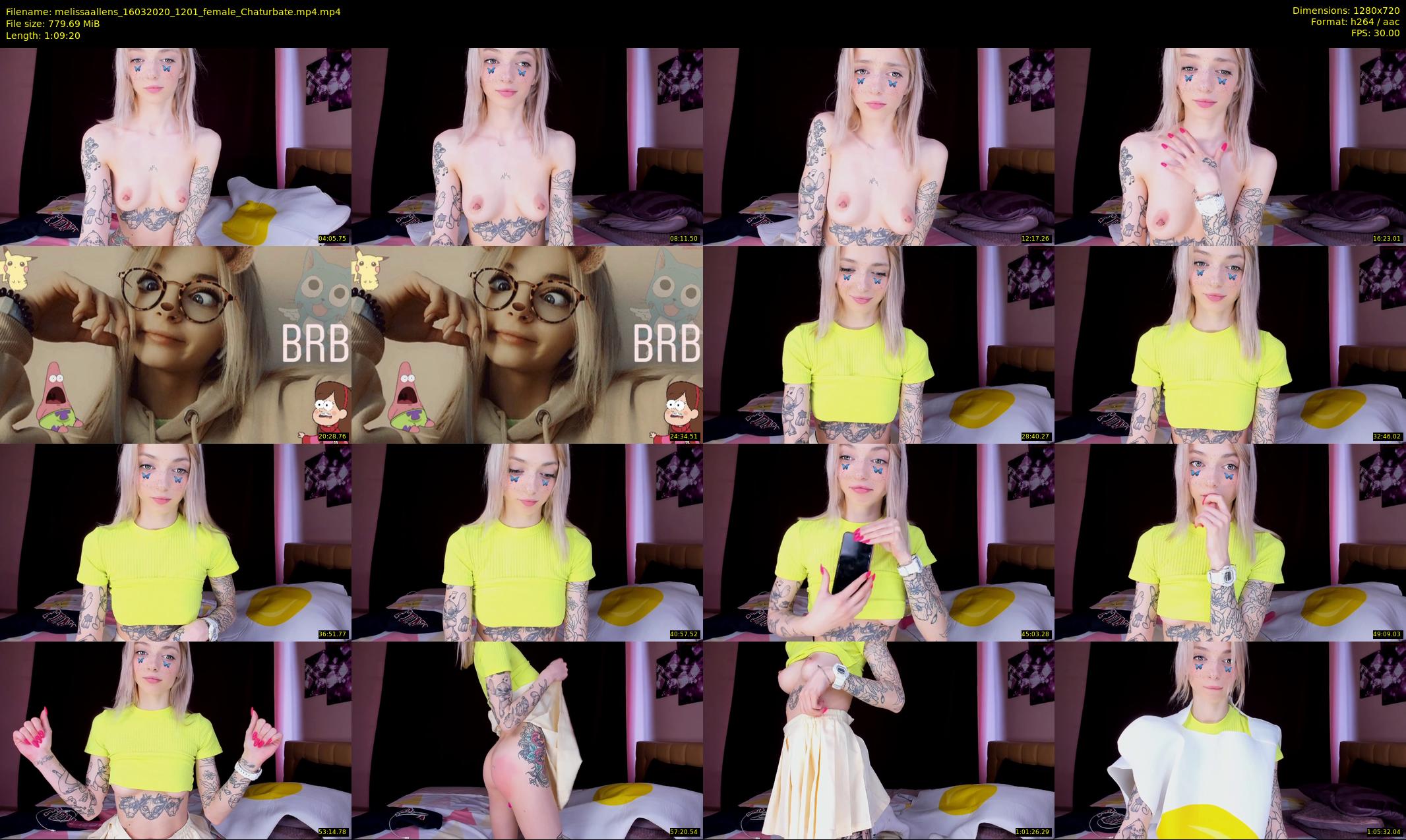 melissaallens — 70 minute Chaturbate female cam show recording, 720p, Mar 16, 2020