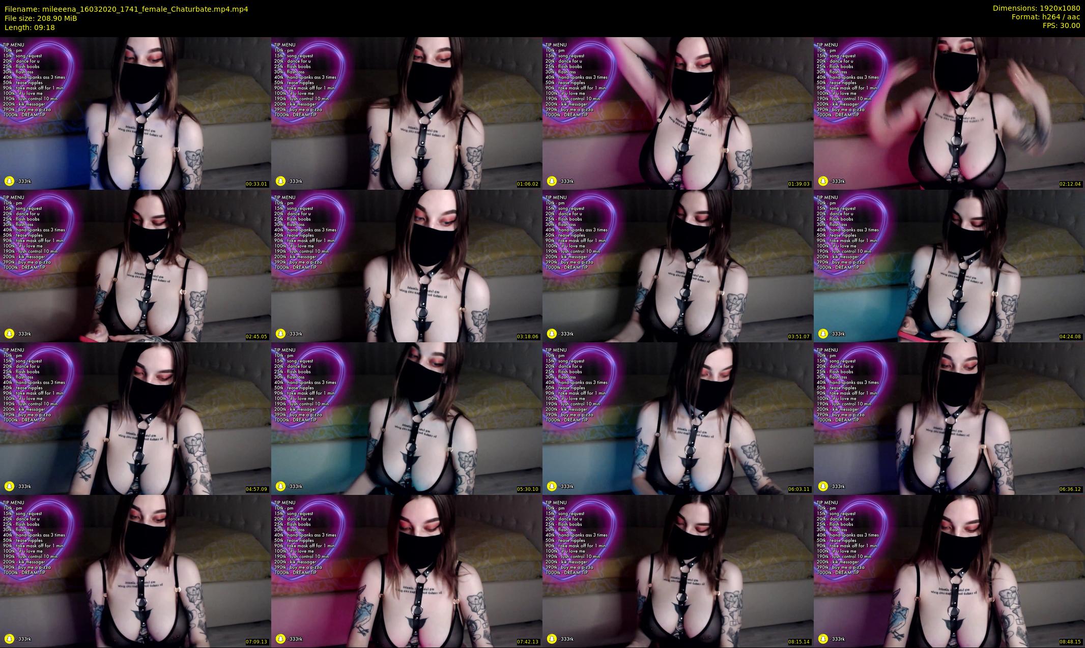 mileeena — 10 minute Chaturbate female cam show recording, 1080p, Mar 16, 2020