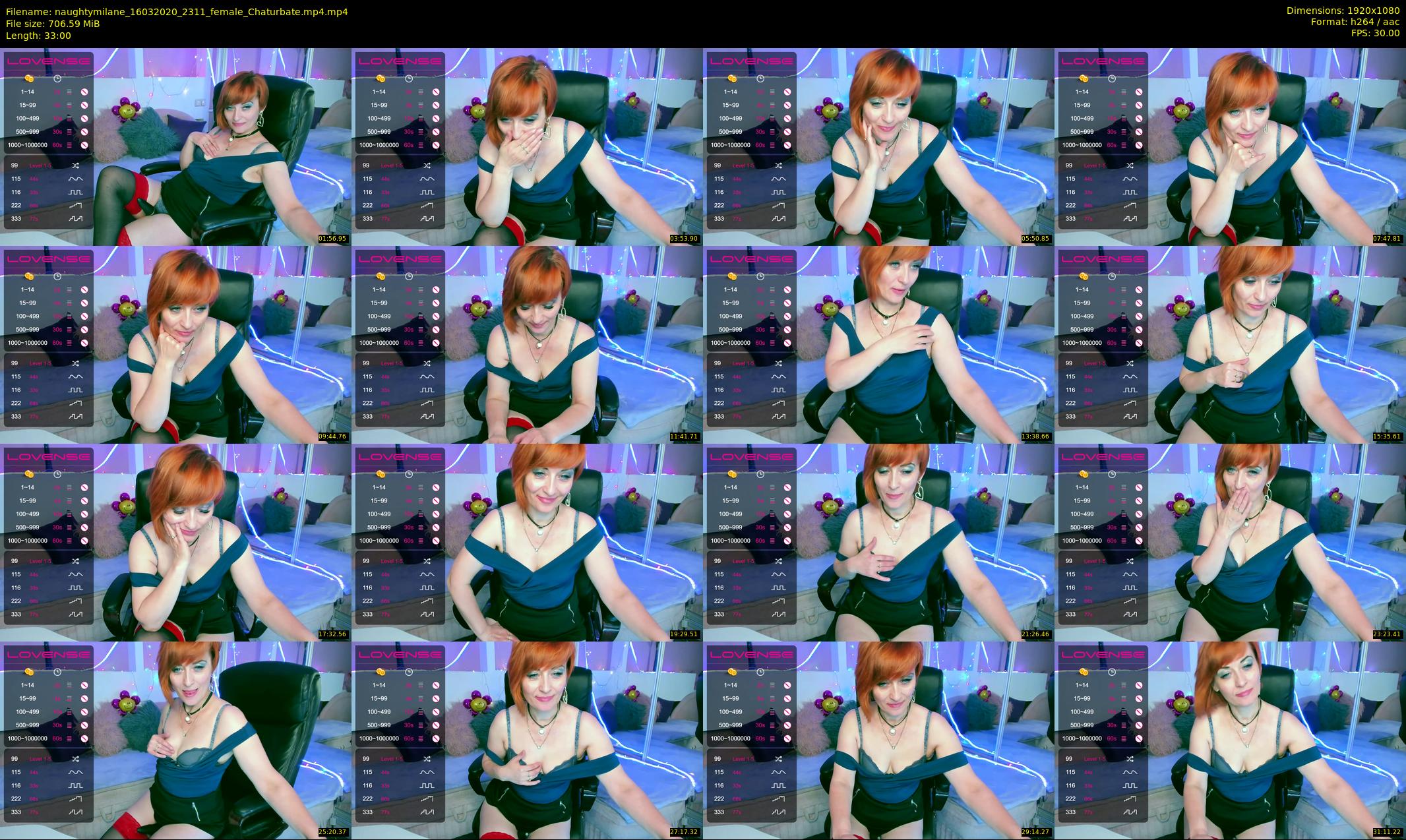 naughtymilane — 33 minute Chaturbate female cam show recording, 1080p, Mar 16, 2020