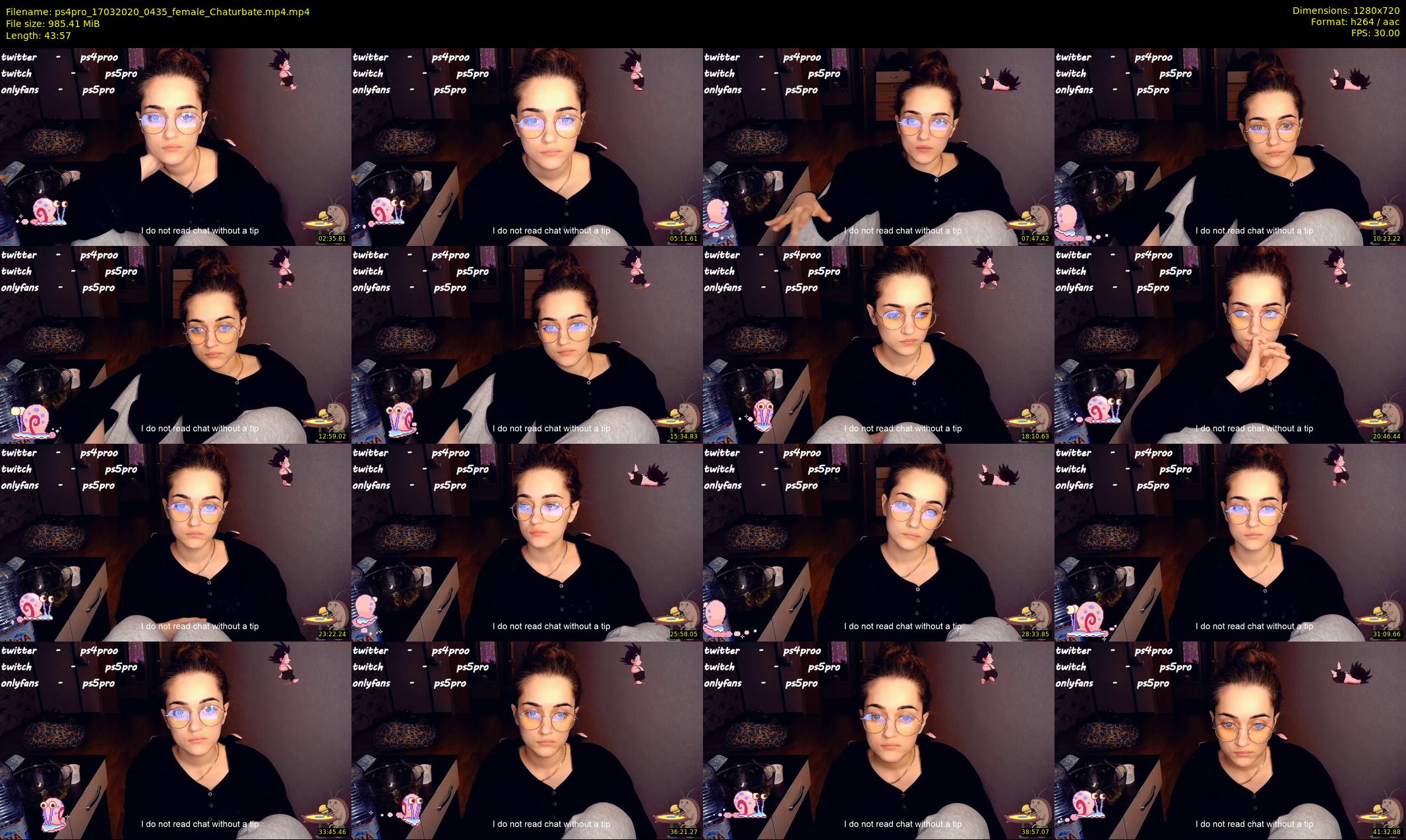 ps4pro — 44 minute Chaturbate female cam show recording, 720p, Mar 17, 2020