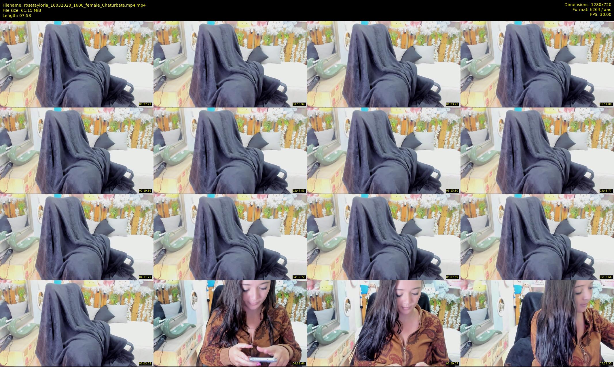 rosetaylorla — 8 minute Chaturbate female cam show recording, 720p, Mar 16, 2020