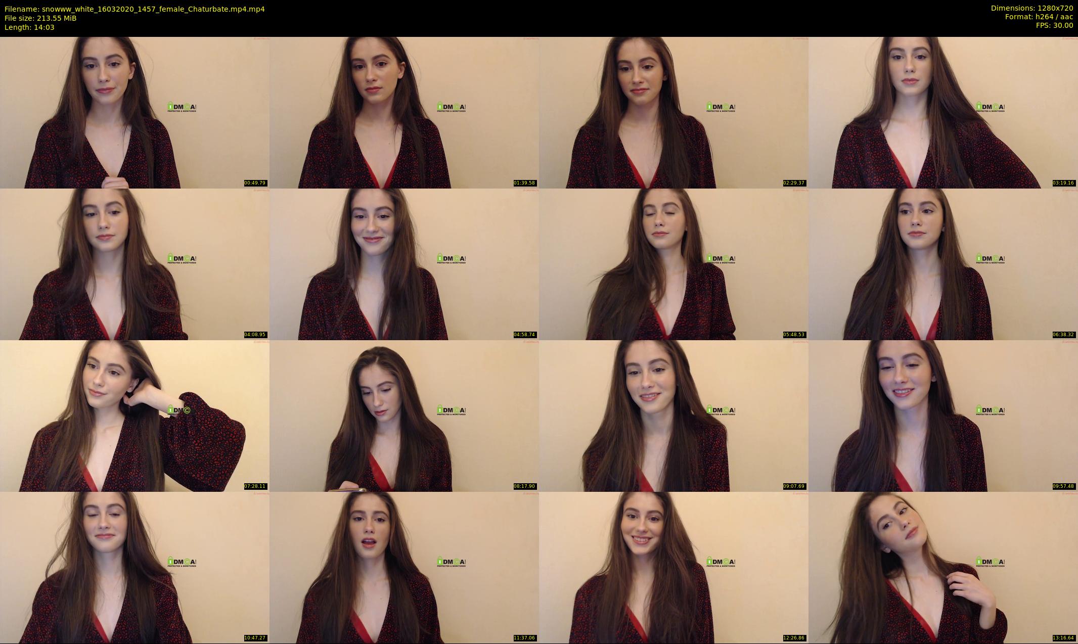 snowww_white — 15 minute Chaturbate female cam show recording, 720p, Mar 16, 2020