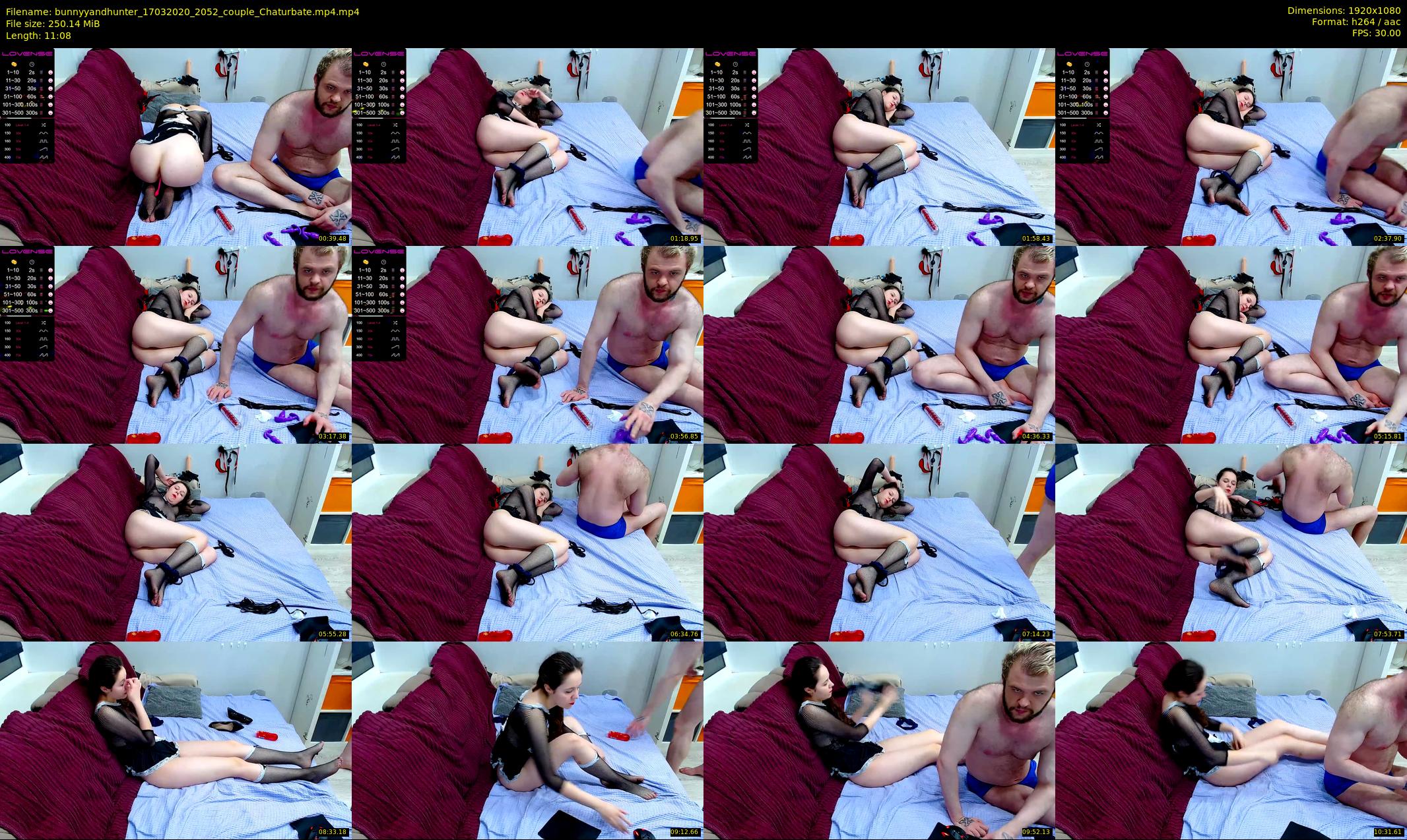 bunnyyandhunter — 12 minute Chaturbate couple cam show recording, 1080p, Mar 17, 2020