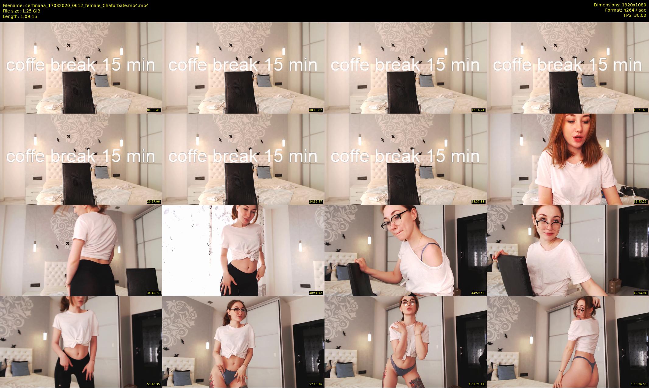 certinaaa — 70 minute Chaturbate female cam show recording, 1080p, Mar 17, 2020