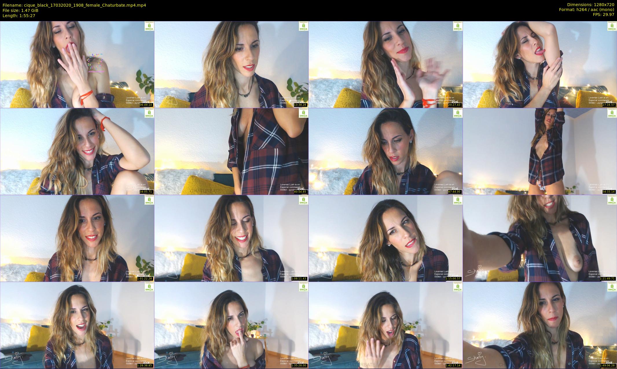 cique_black — 116 minute Chaturbate female cam show recording, 720p, Mar 17, 2020