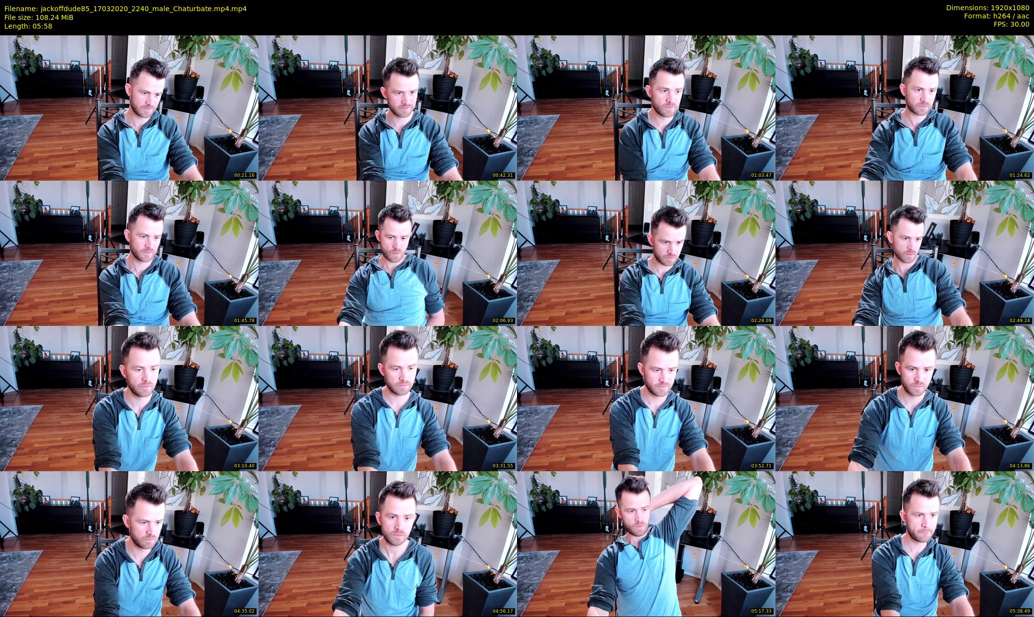 jackoffdude85 — 6 minute Chaturbate male cam show recording, 1080p, Mar 17, 2020