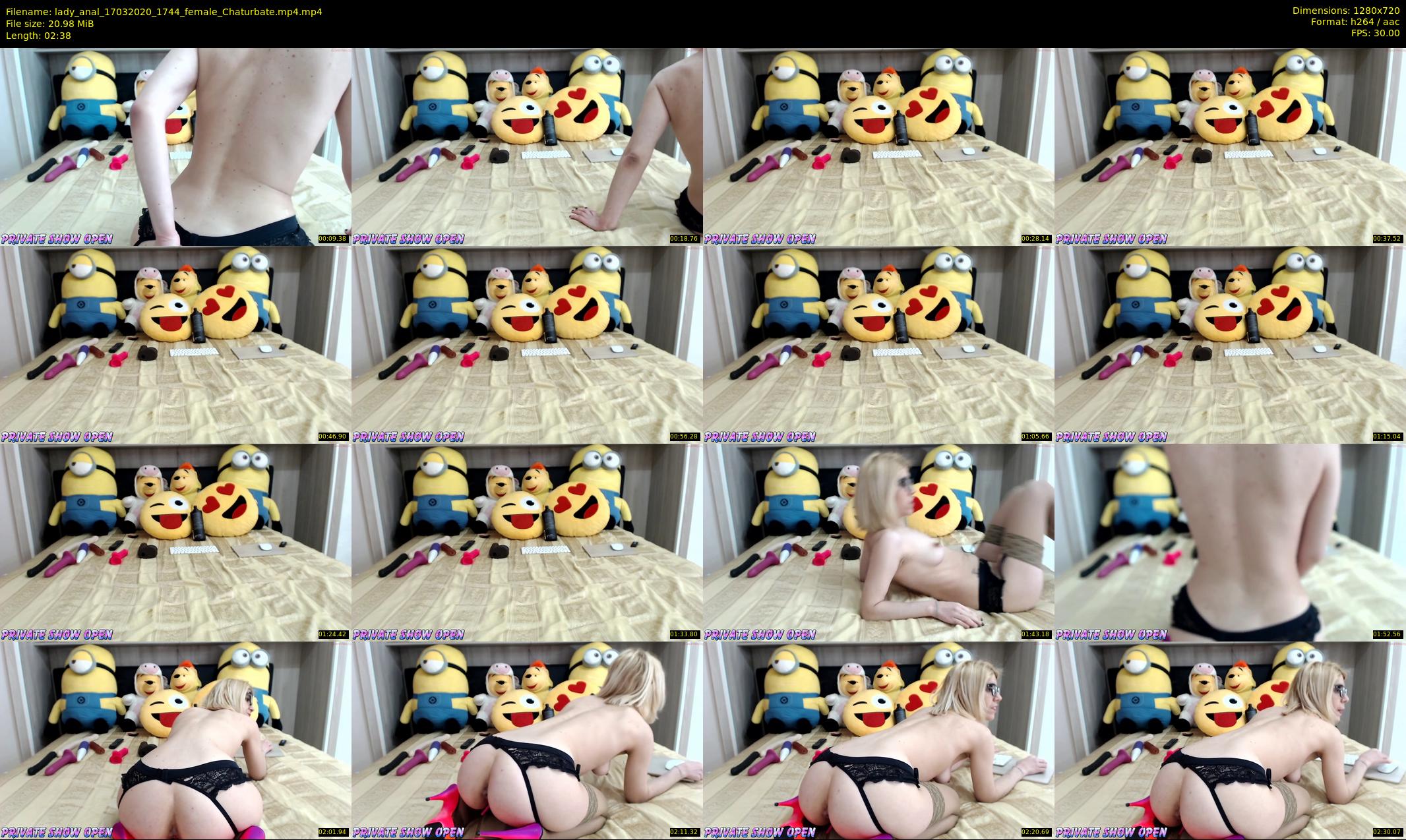 lady_anal — 3 minute Chaturbate female cam show recording, 720p, Mar 17, 2020