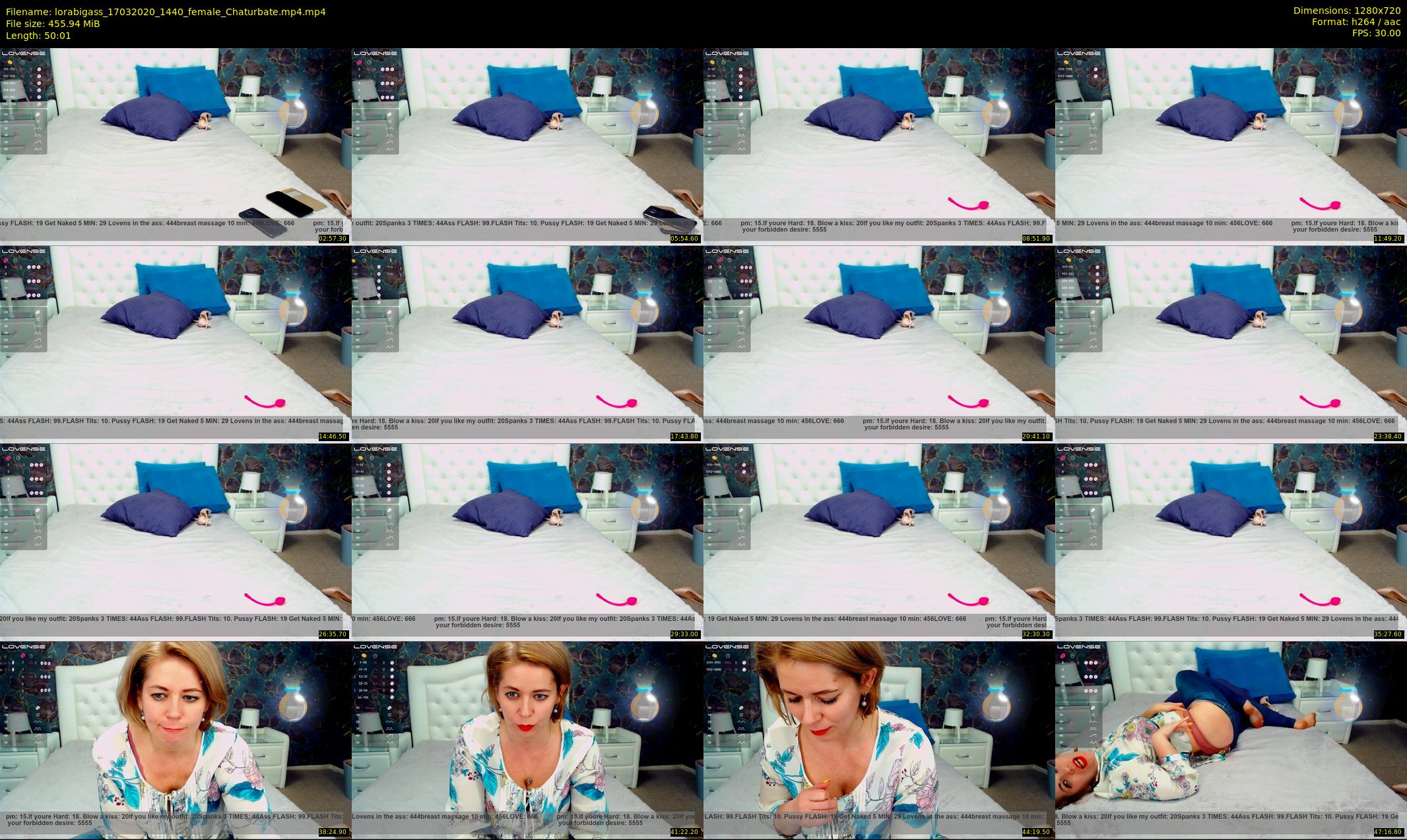 lorabigass — 51 minute Chaturbate female cam show recording, 720p, Mar 17, 2020