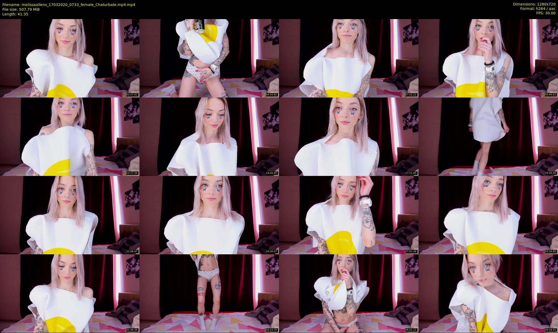 melissaallens — 42 minute Chaturbate female cam show recording, 720p, Mar 17, 2020