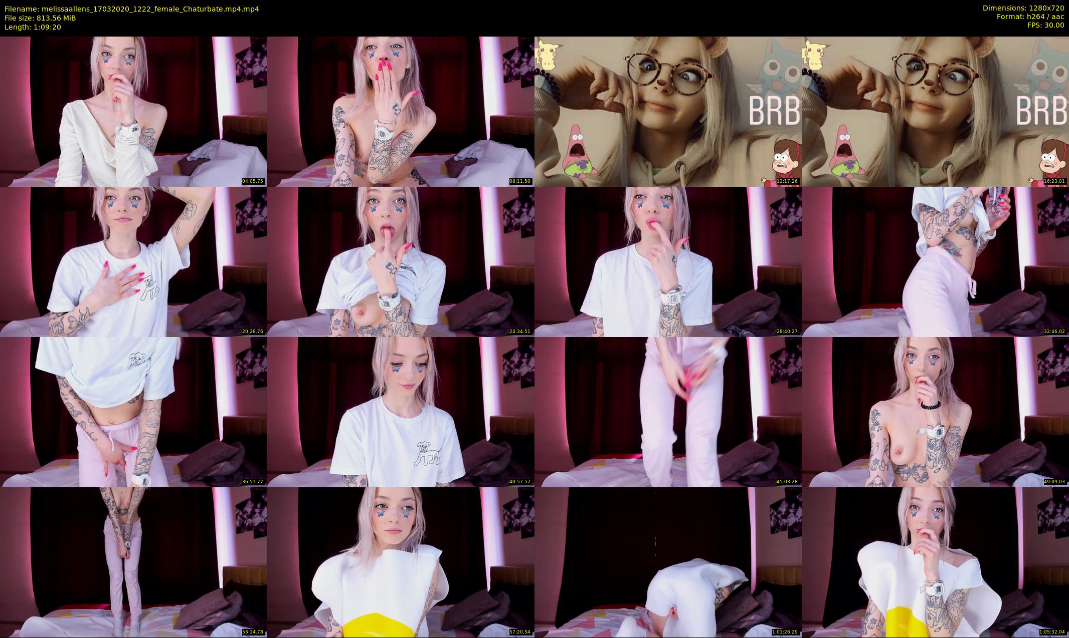 melissaallens — 70 minute Chaturbate female cam show recording, 720p, Mar 17, 2020