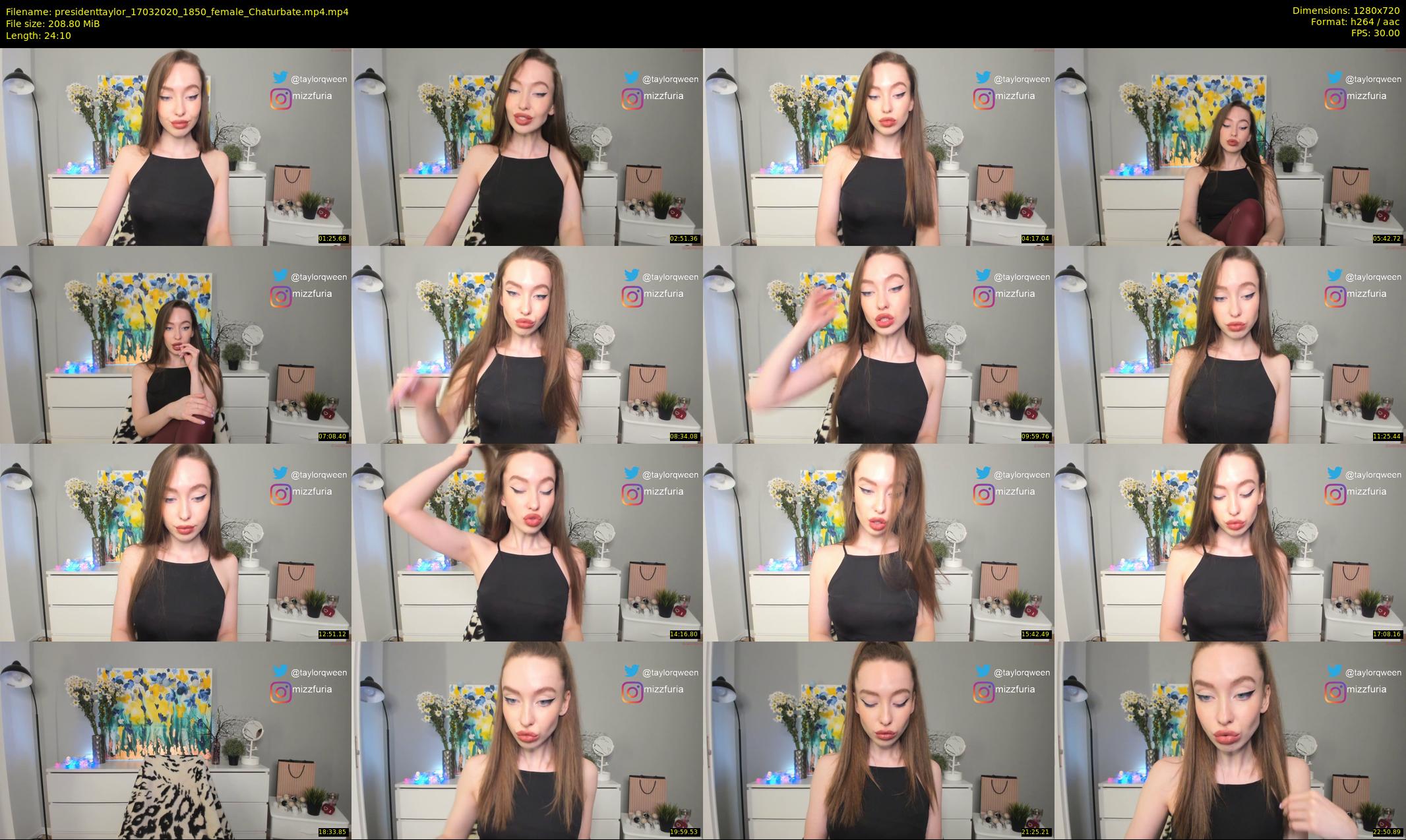 presidenttaylor — 25 minute Chaturbate female cam show recording, 720p, Mar 17, 2020