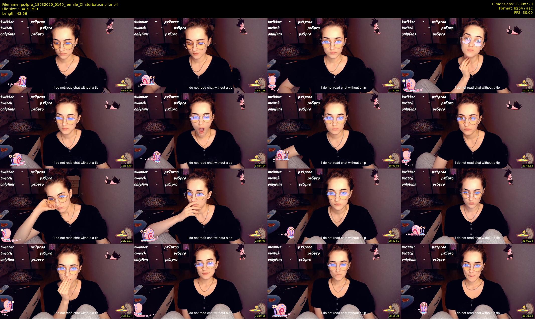 ps4pro — 44 minute Chaturbate female cam show recording, 720p, Mar 18, 2020