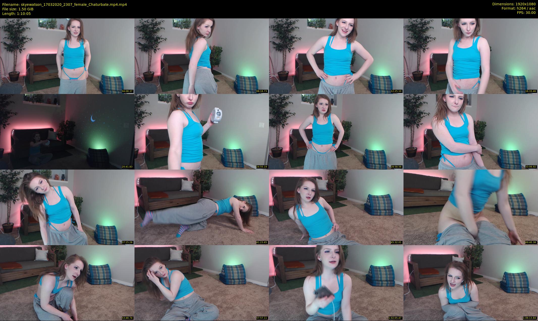 skyewatson — 71 minute Chaturbate female cam show recording, 1080p, Mar 17, 2020