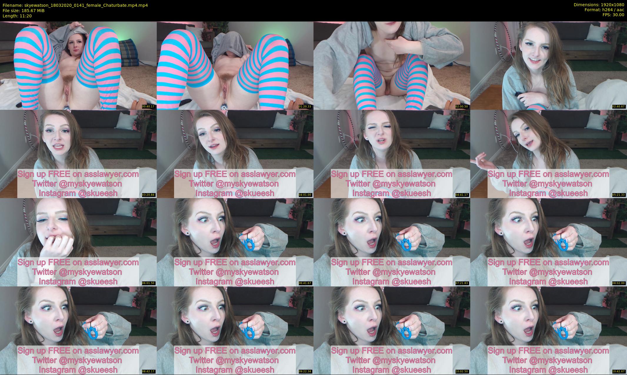 skyewatson — 12 minute Chaturbate female cam show recording, 1080p, Mar 18, 2020