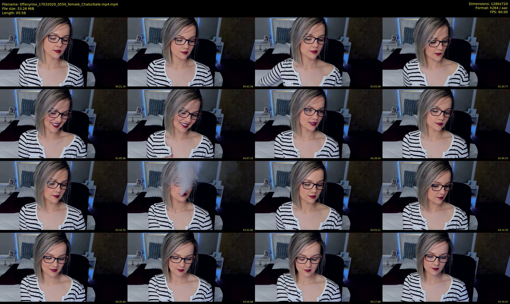 tiffanyriox — 6 minute Chaturbate female cam show recording, 720p, Mar 17, 2020