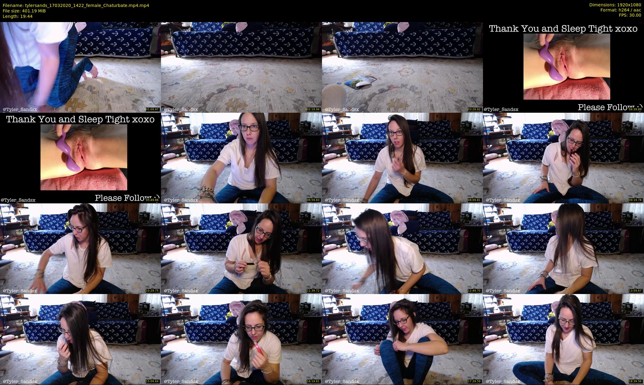 tylersands — 20 minute Chaturbate female cam show recording, 1080p, Mar 17, 2020