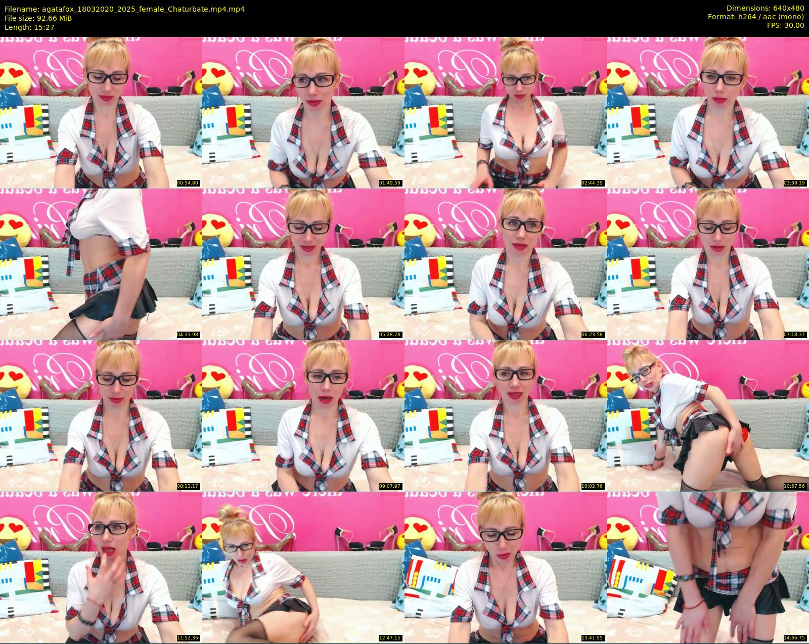 agatafox — 16 minute Chaturbate female cam show recording, 480p, Mar 18, 2020