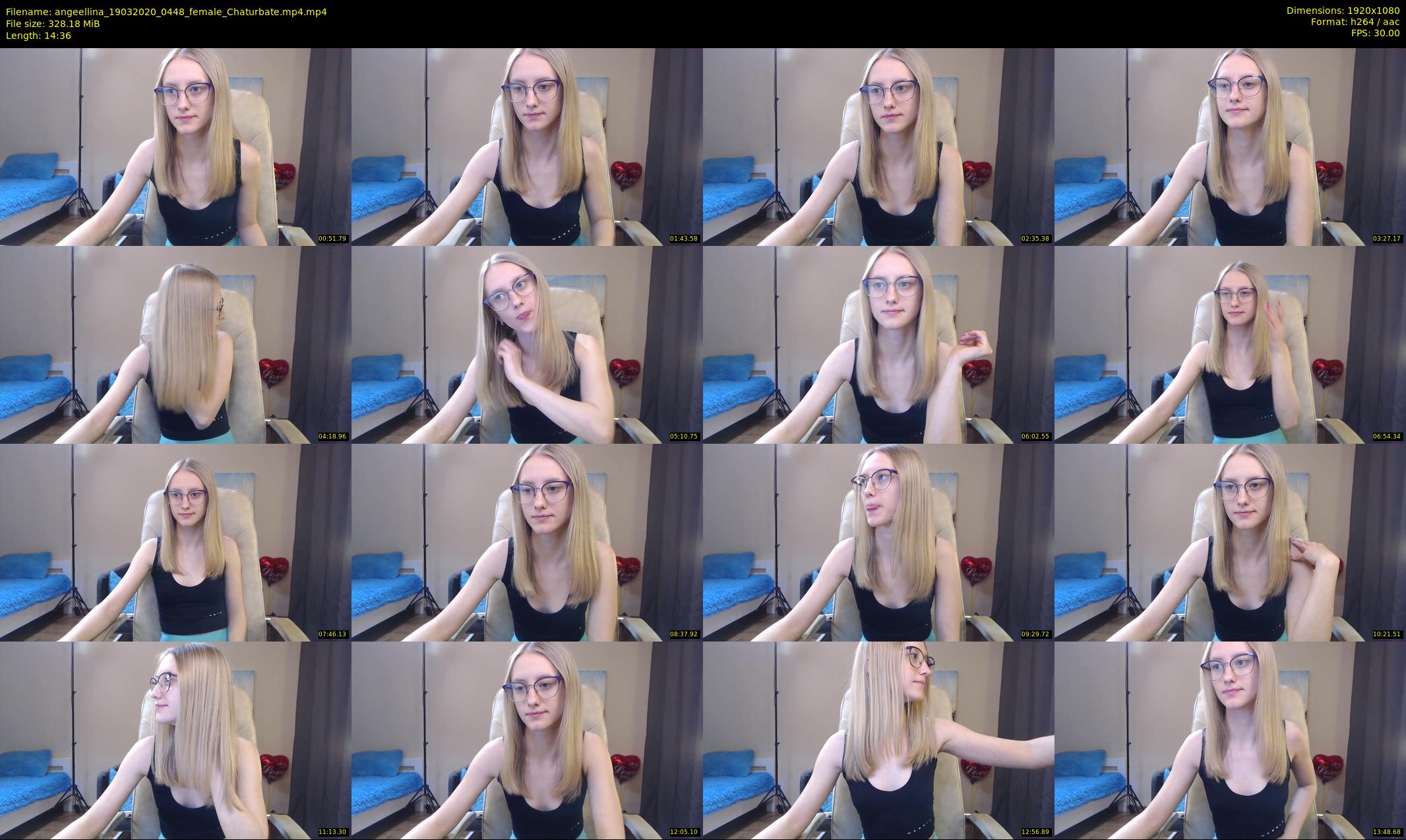 angeellina — 15 minute Chaturbate female cam show recording, 1080p, Mar 19, 2020