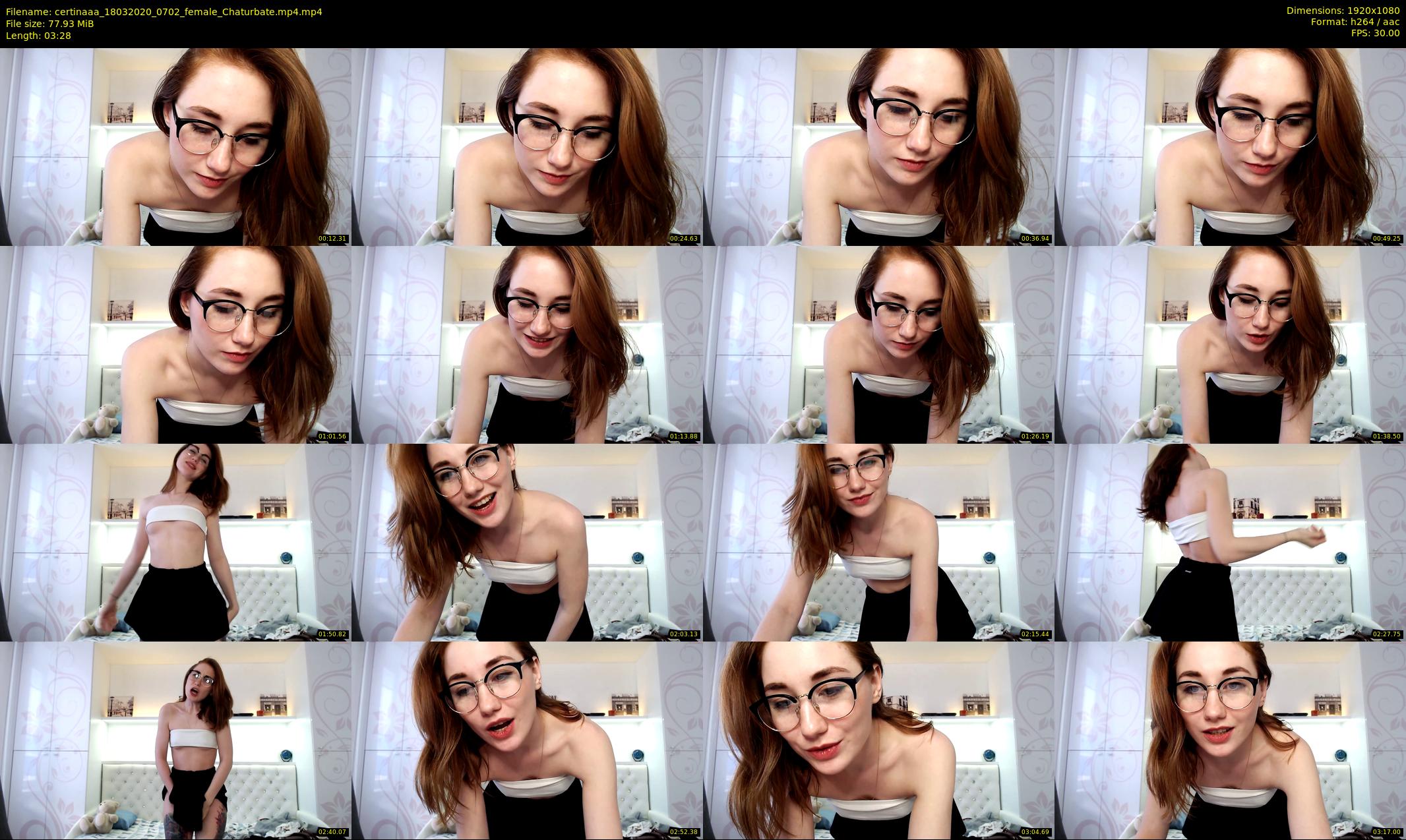 certinaaa — 4 minute Chaturbate female cam show recording, 1080p, Mar 18, 2020