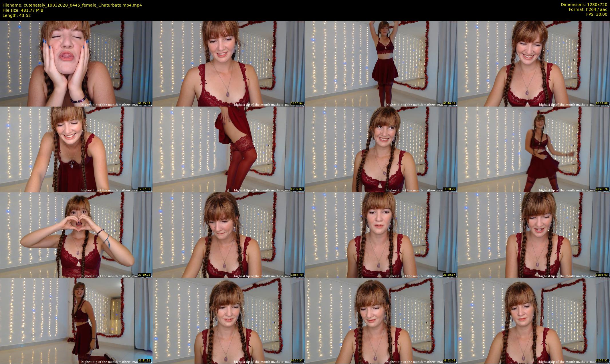 cutenataly — 44 minute Chaturbate female cam show recording, 720p, Mar 19, 2020