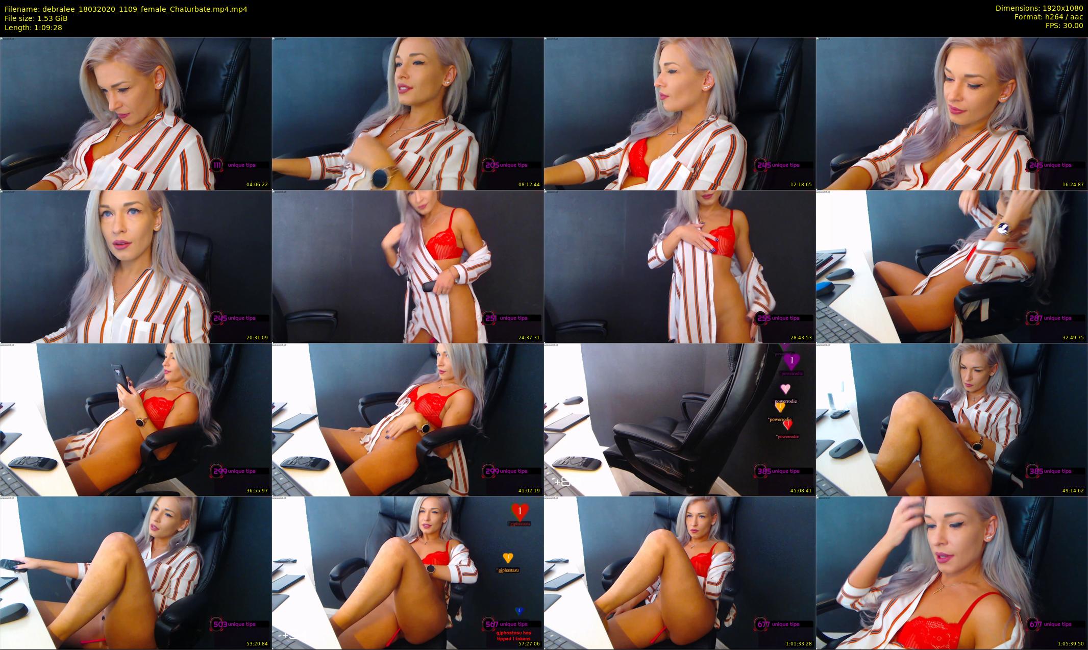 debralee — 70 minute Chaturbate female cam show recording, 1080p, Mar 18, 2020