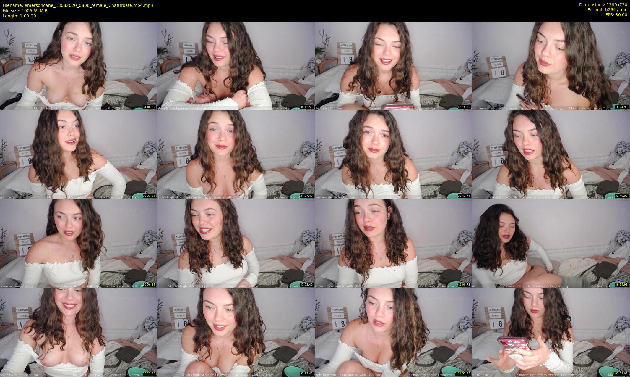 emersoncane — 70 minute Chaturbate female cam show recording, 720p, Mar 18, 2020