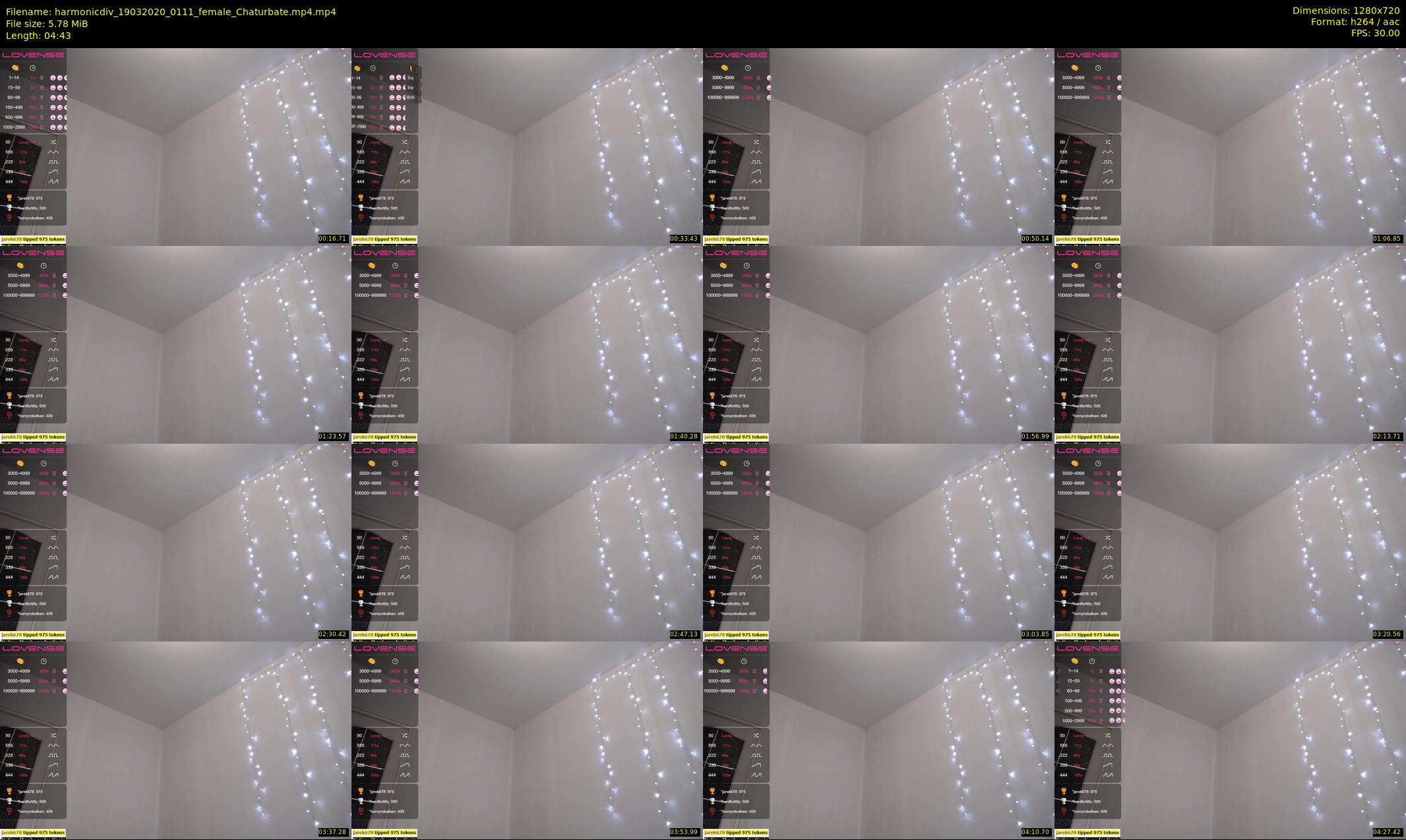 harmonicdiv — 5 minute Chaturbate female cam show recording, 720p, Mar 19, 2020