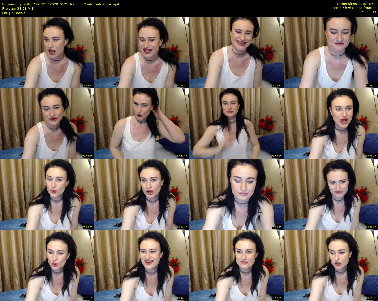 janette_777 — 3 minute Chaturbate female cam show recording, 720p, Mar 19, 2020
