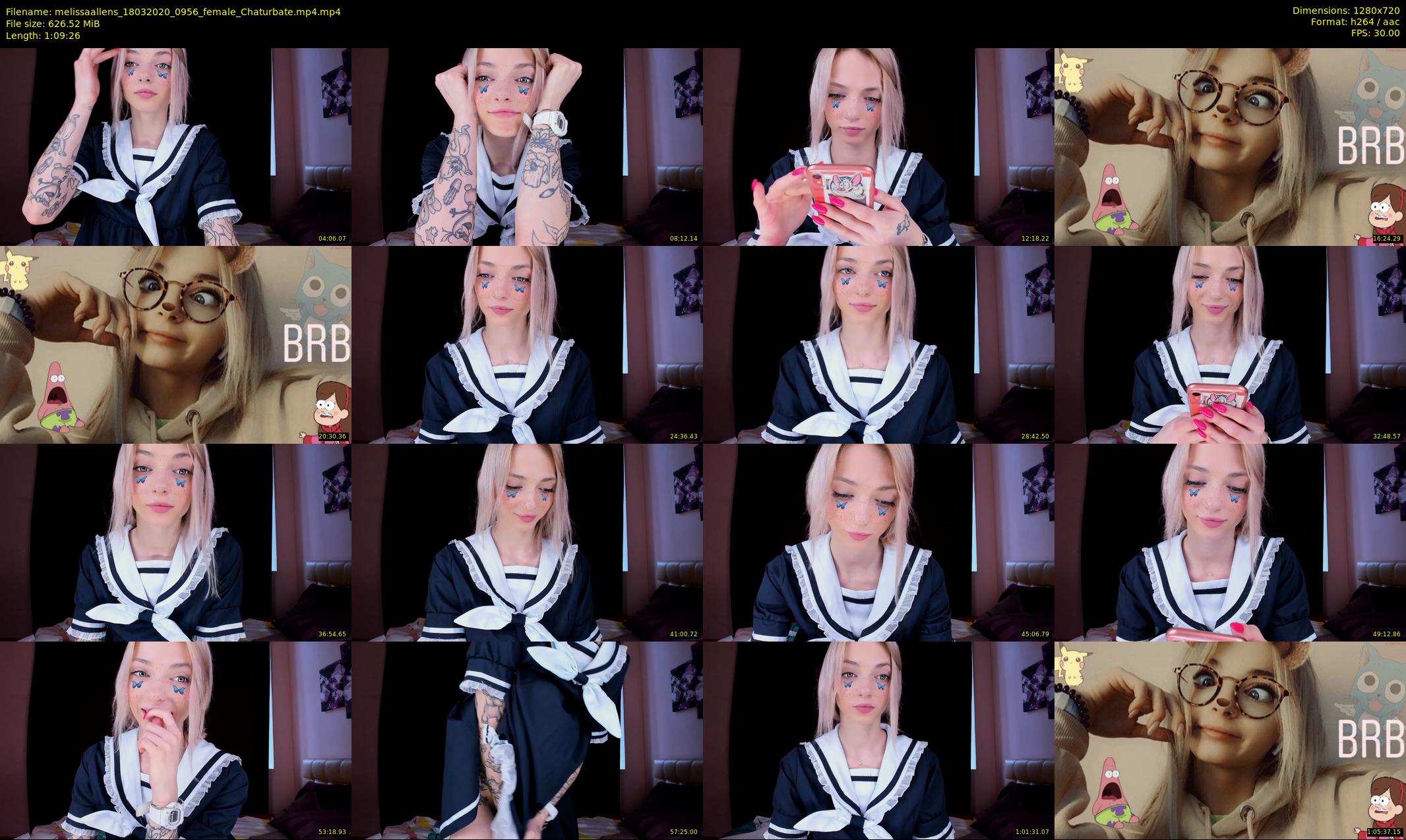melissaallens — 70 minute Chaturbate female cam show recording, 720p, Mar 18, 2020