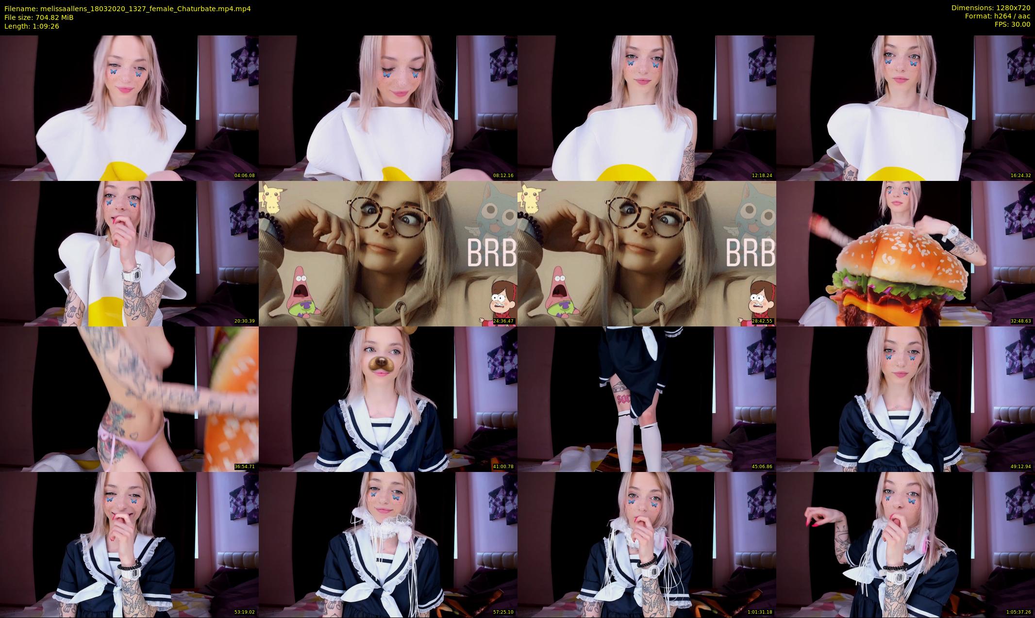 melissaallens — 70 minute Chaturbate female cam show recording, 720p, Mar 18, 2020