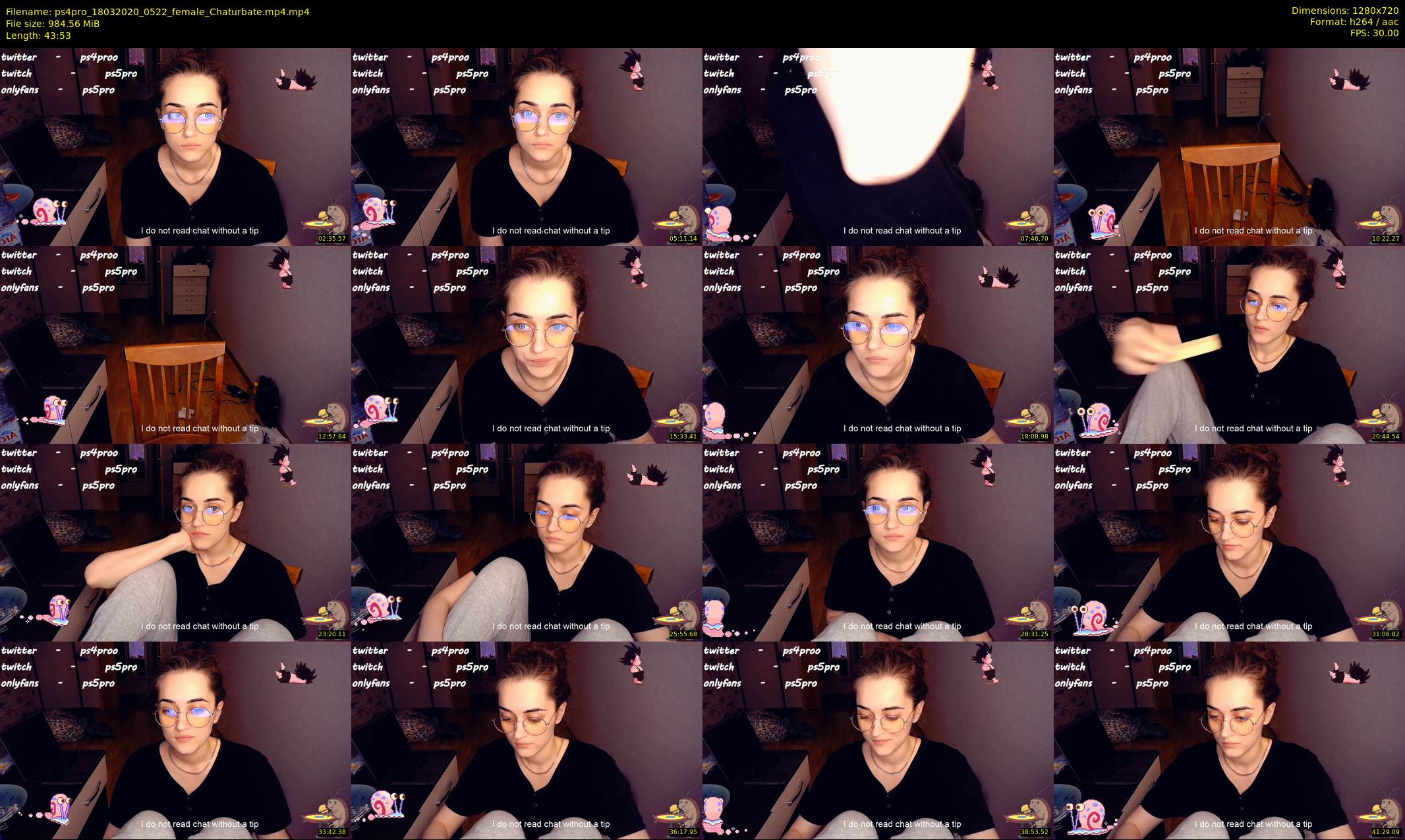 ps4pro — 44 minute Chaturbate female cam show recording, 720p, Mar 18, 2020