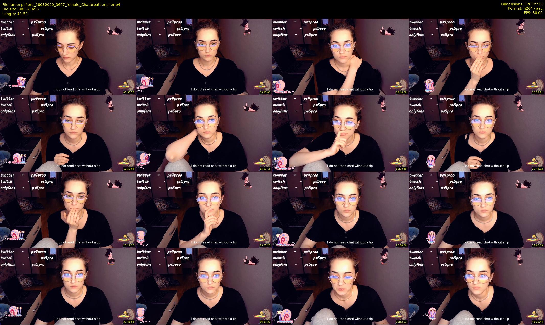 ps4pro — 44 minute Chaturbate female cam show recording, 720p, Mar 18, 2020