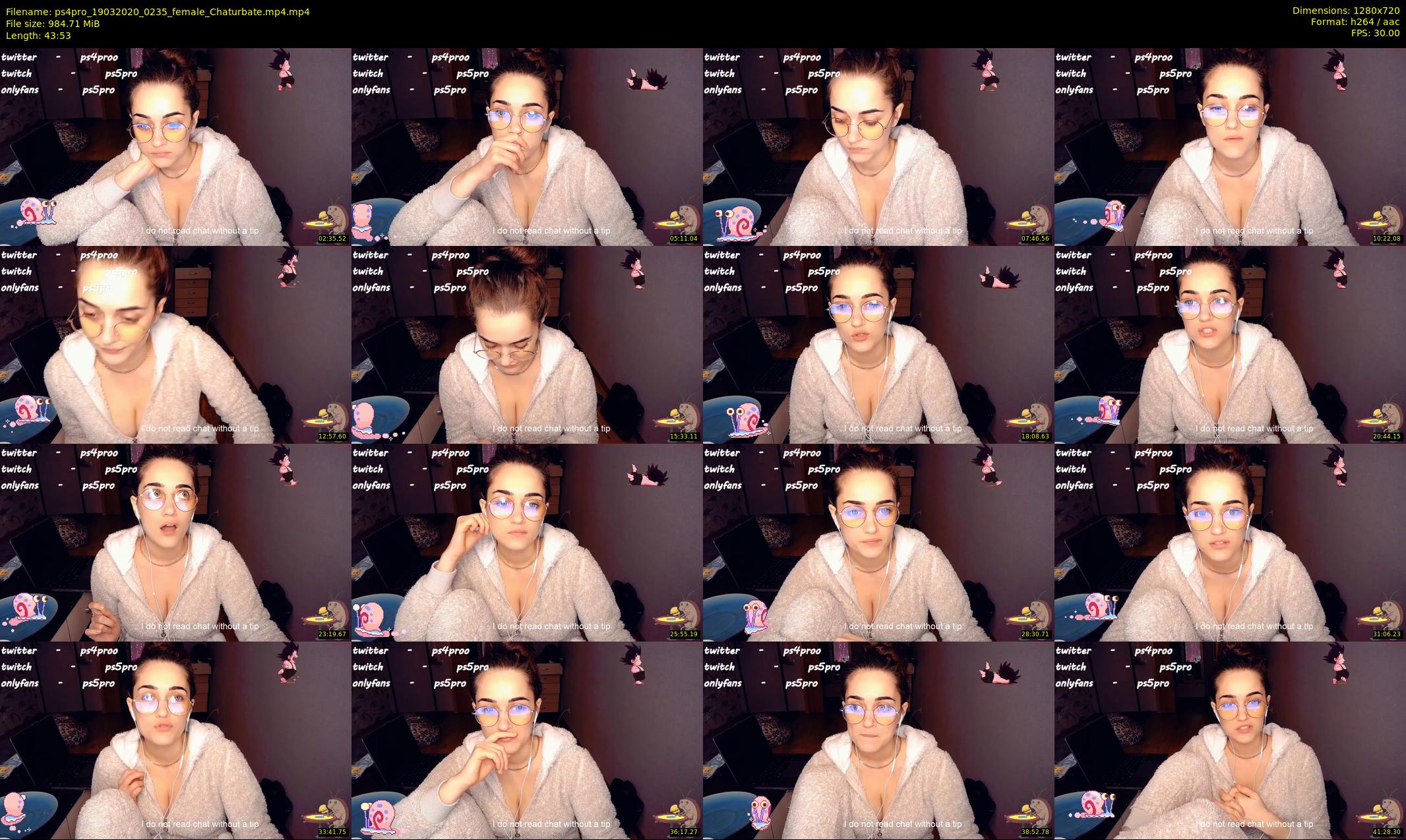 ps4pro — 44 minute Chaturbate female cam show recording, 720p, Mar 19, 2020