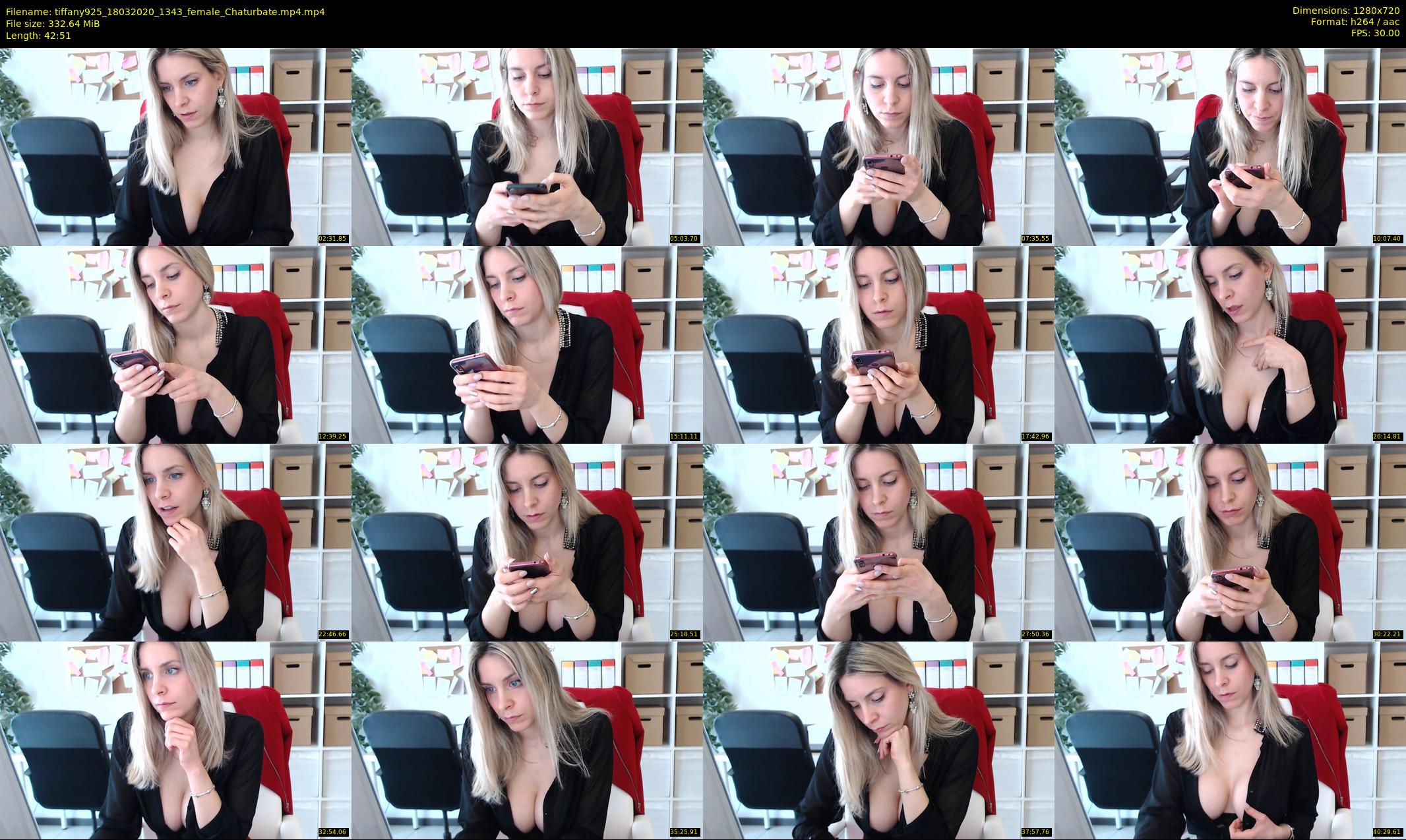 tiffany925 — 43 minute Chaturbate female cam show recording, 720p, Mar 18, 2020